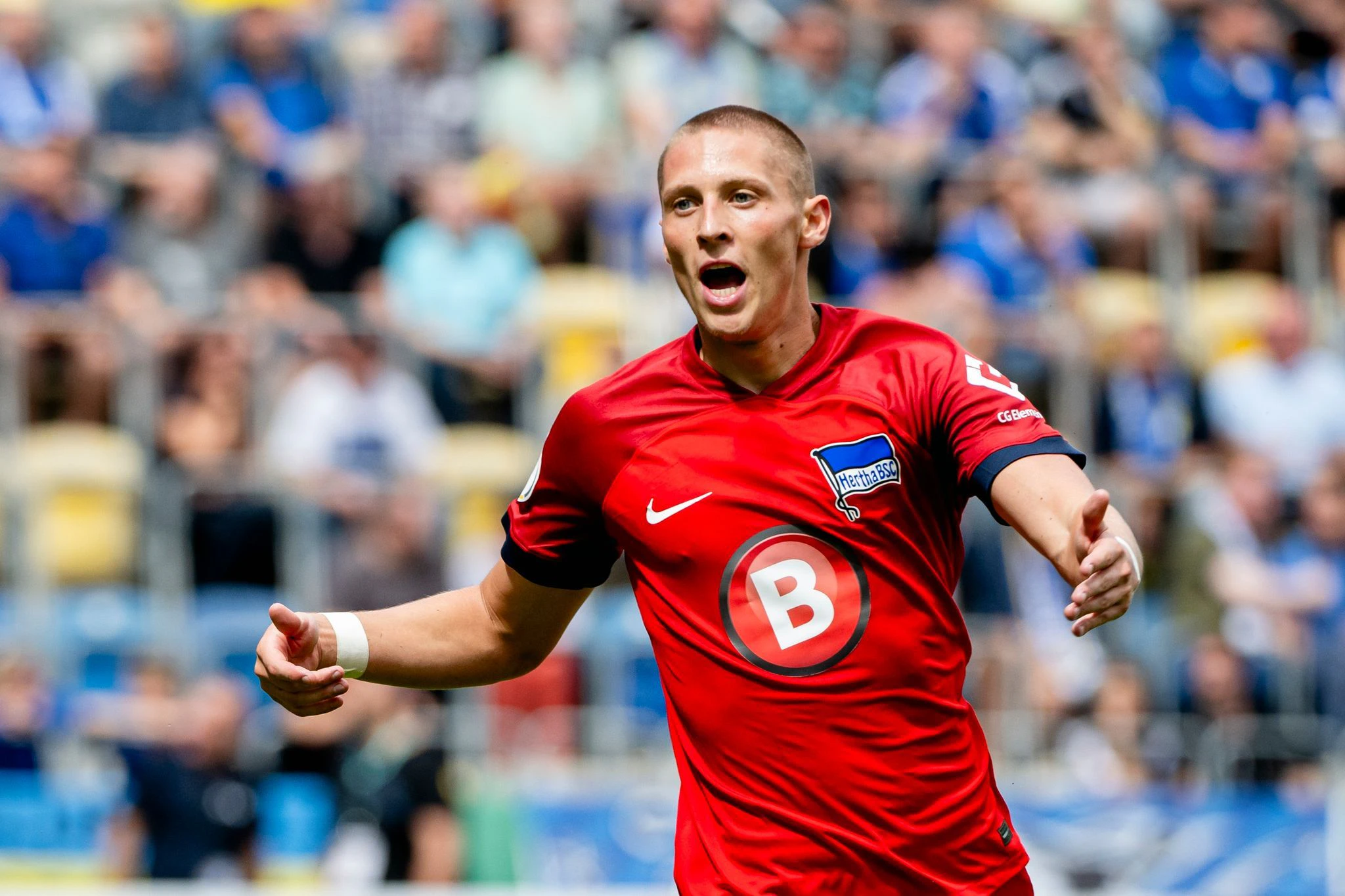 Palkó Dárdai brachte die Hertha beim Sieg in Jena früh in Führung.  