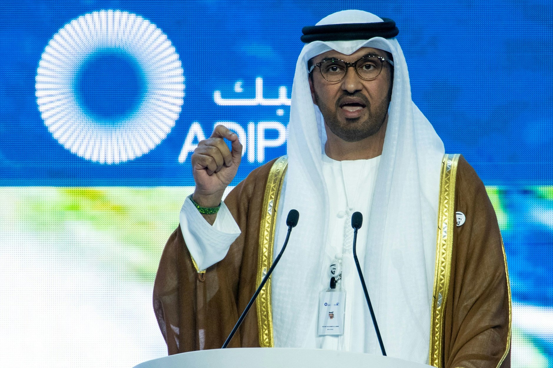Sultan Ahmed Al-Dschaber, Vorsitzender des staatlichen Ölkonzerns Abu Dhabi National Oil Company und Energieminister der Vereinigten Arabischen Emirate, wird dieses Jahr die Klimakonferenz COP28 in Dubai leiten.