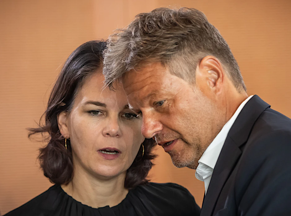 Annalena Baerbock und Robert Habeck im August 2023 im Kanzleramt.