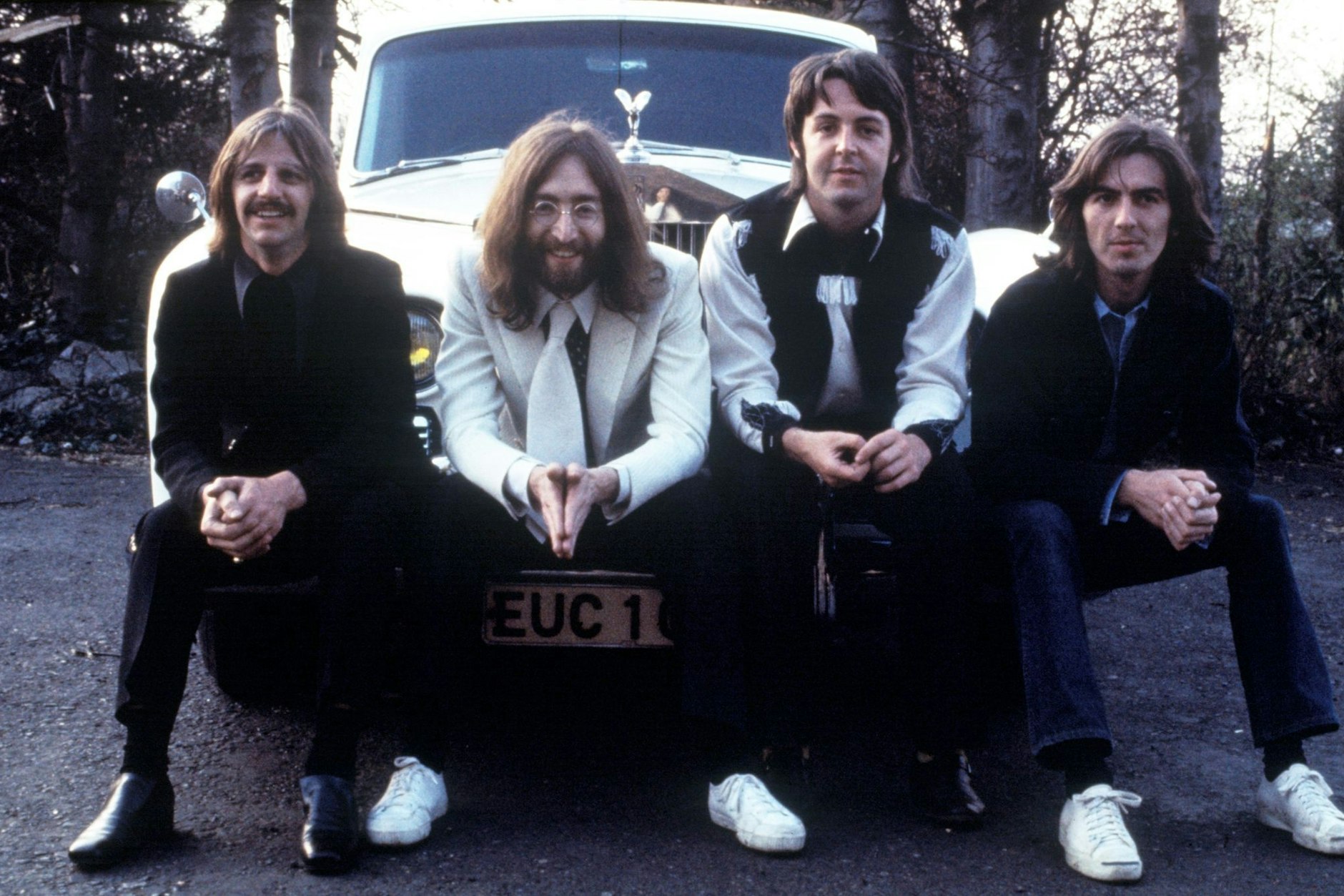 Ringo Starr, John Lennon, Paul McCartney und George Harrison von den Beatles.