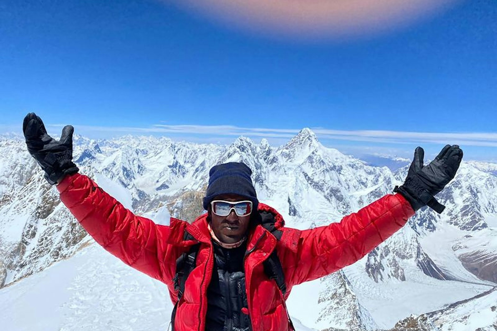 Wunderschönes Panorama voller Gefahren: Ghulam Murtaza Sadpara bei der Besteigung des Gasherbrum II in Pakistan.
