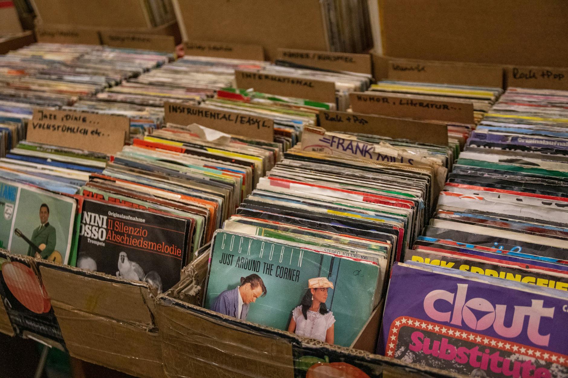 Alte Schallplatten gibt es auf fast allen Berliner Flohmärkten.