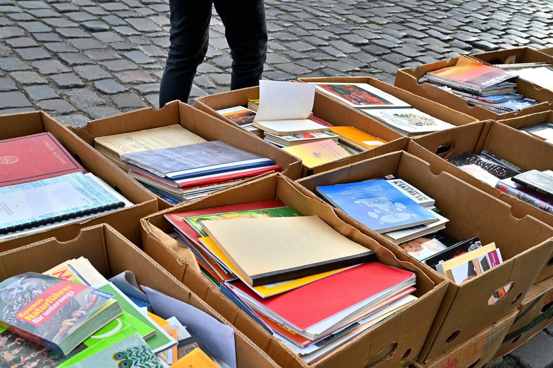 Bücher muss man nicht immer neu kaufen. Auf den meisten Flohmärkten gibt es ein vielfältiges Angebot.
