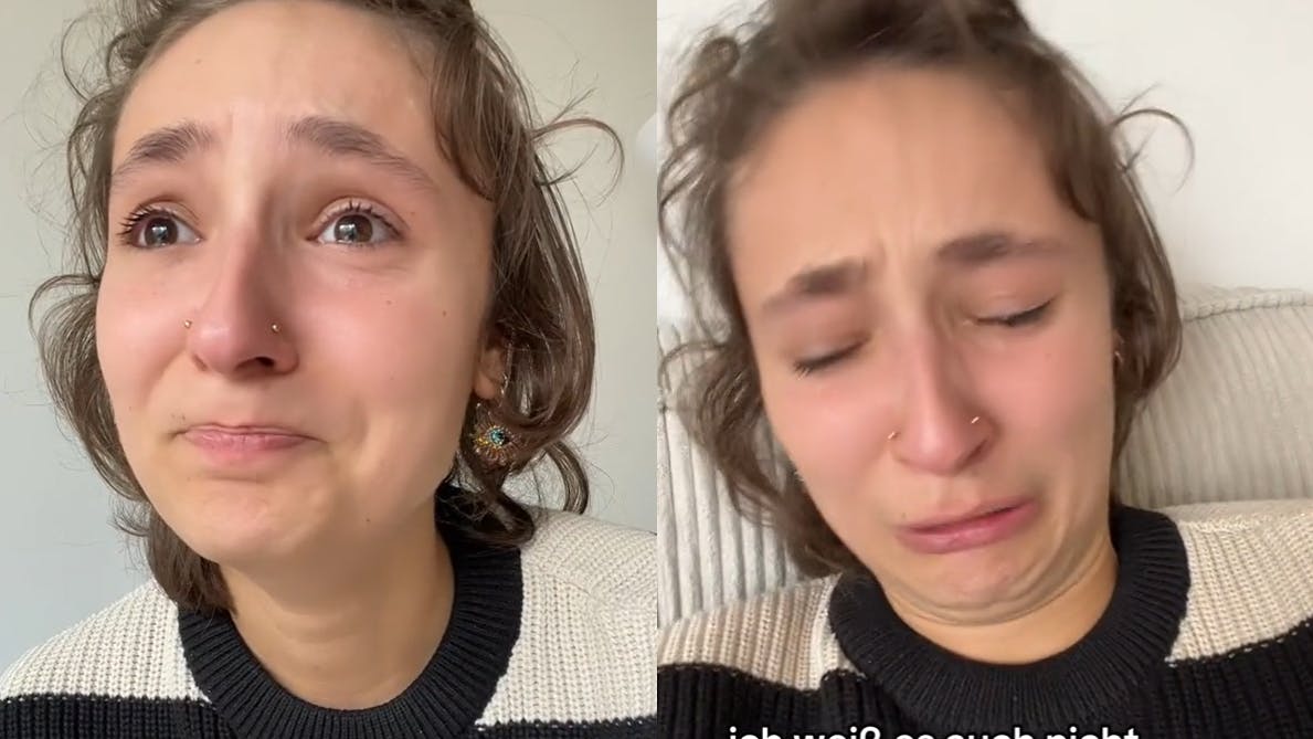 Die junge Frau rechnet in einem Video auf Tiktok mit der heutigen Arbeitswelt ab - und bricht dabei in Tränen aus.
