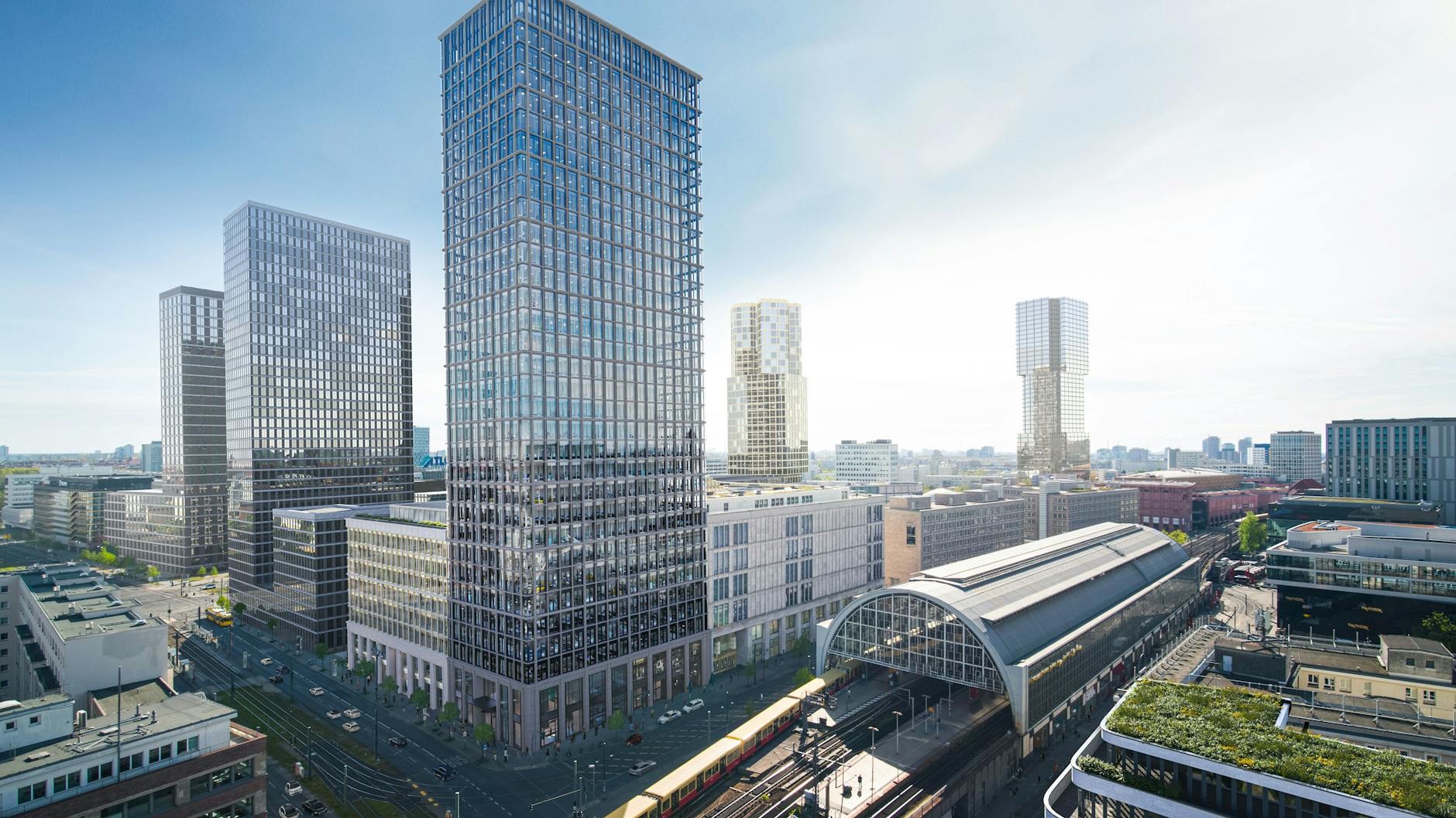 Der 134 Meter hohe Neubau-Büroturm am Alex bekommt 32 Etagen.