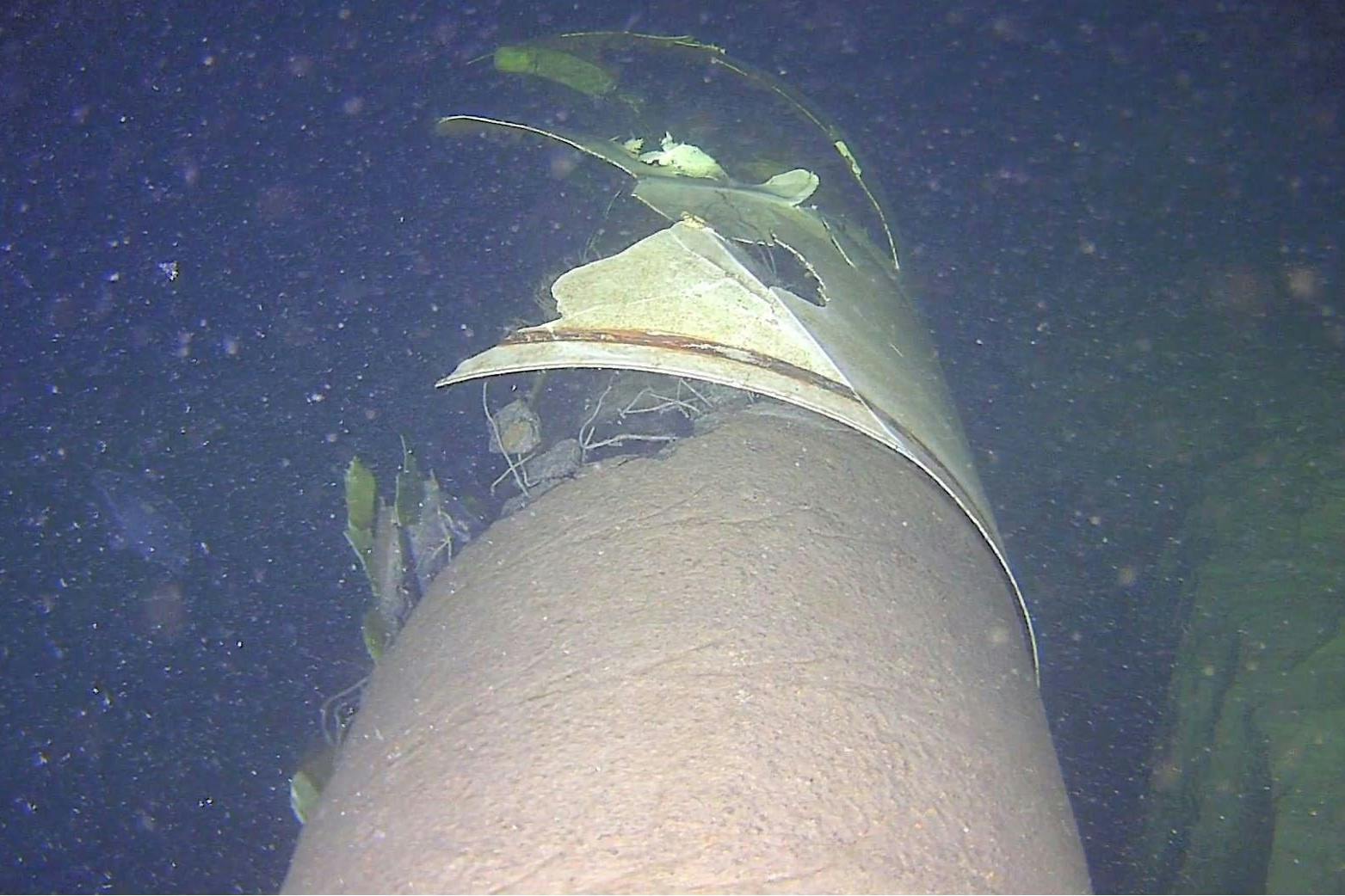 Die Schäden an der Balticconnector-Gaspipeline.