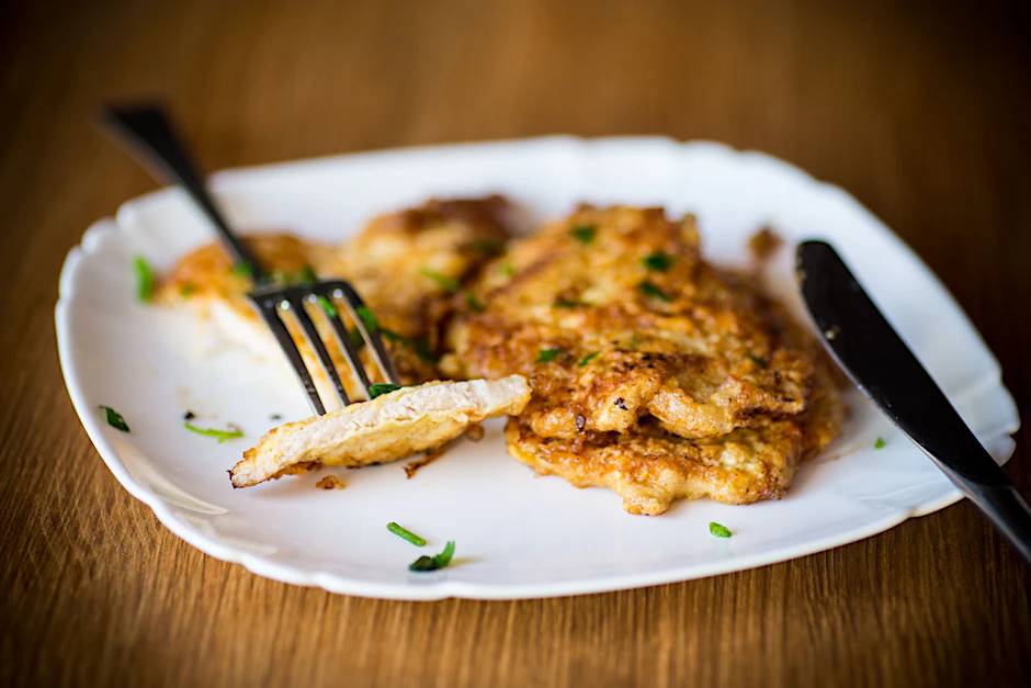 Schweinesteak „Strindberg“&nbsp;nach einem Original-Rezept von DDR-TV-Koch Kurt Drummer.
