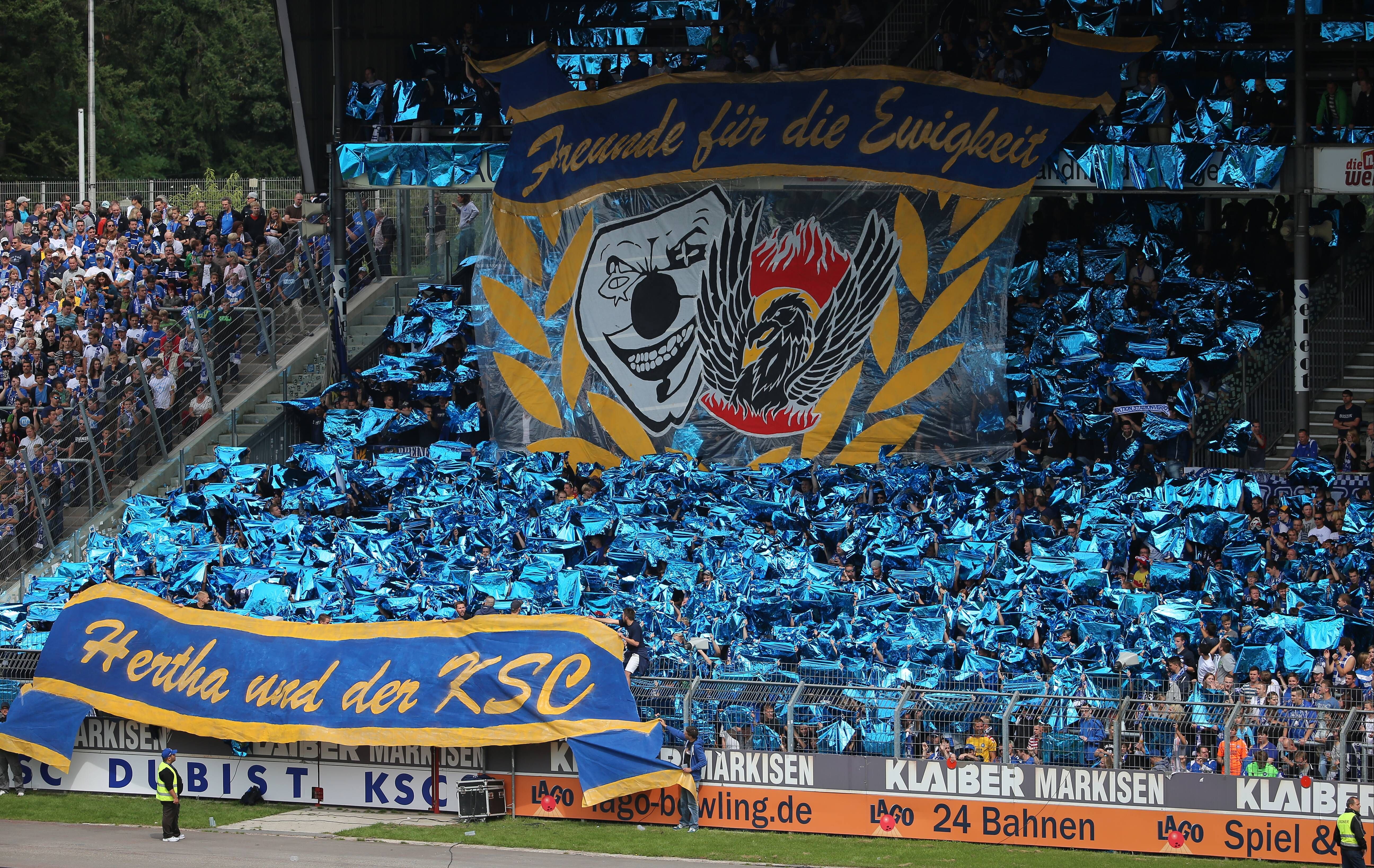 Hertha BSC und KSC: So läuft die große Fan-Party in den Messehallen