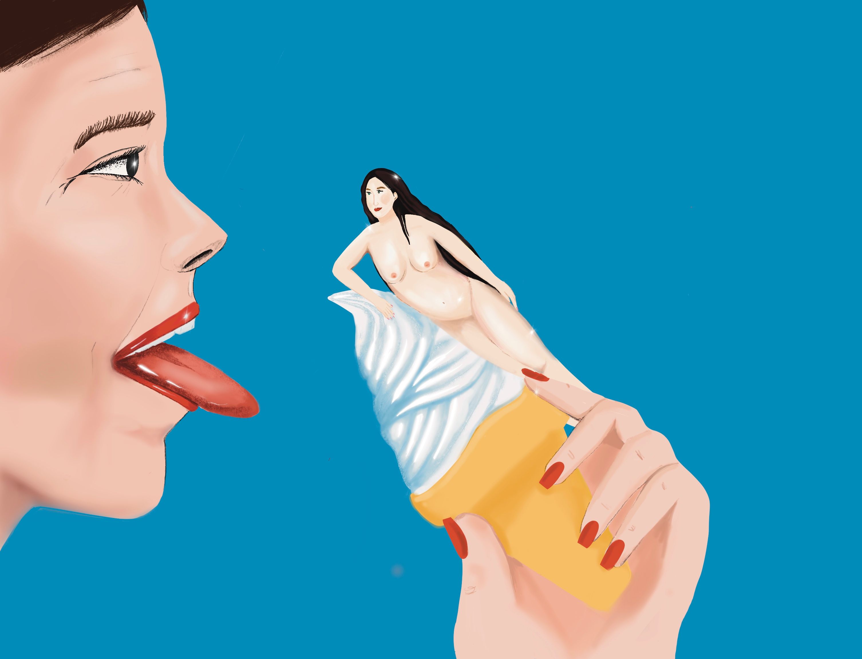 Sex und Liebe: Besuch einer Geburtstagsfeier – das Dessert vom Körper des Tischnachbarn lecken