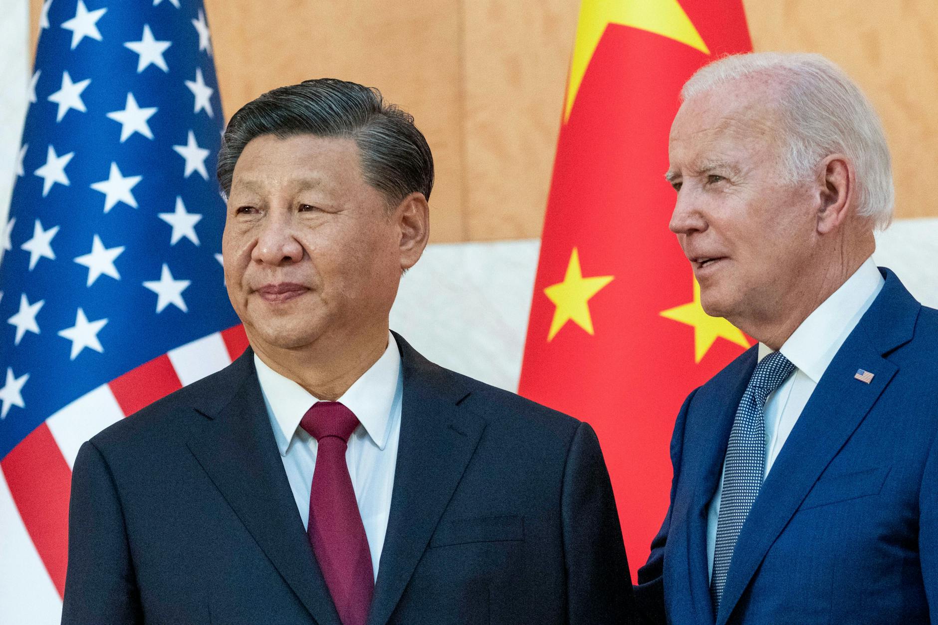 Xi Jinping und Joe Biden bei ihrem letzten Treffen beim G20-Gipel in Bali im November 2022