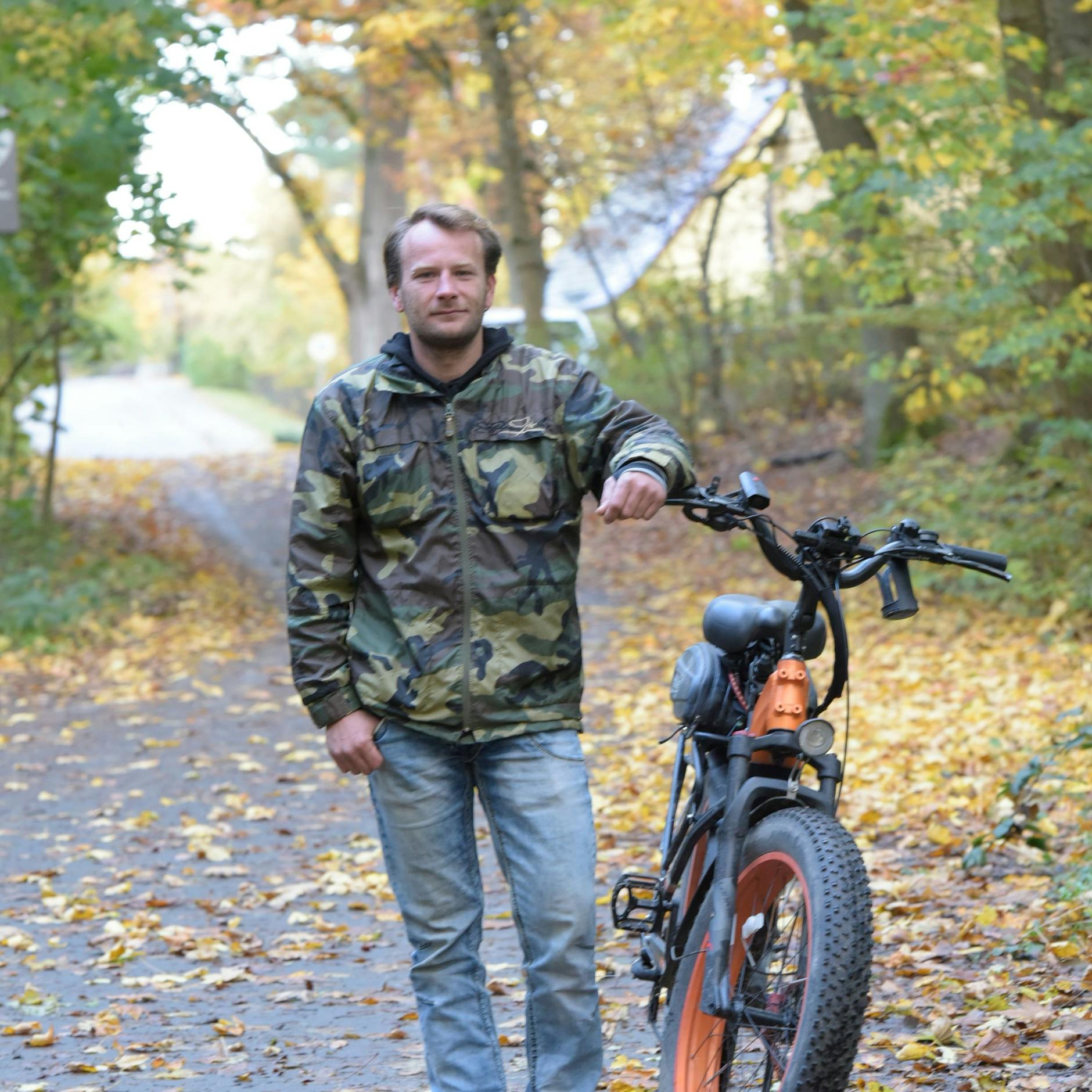 Marian Ebert ist auf den Touren mit dem E-Bike durch die Schorfheide dem Wolf begegnet.