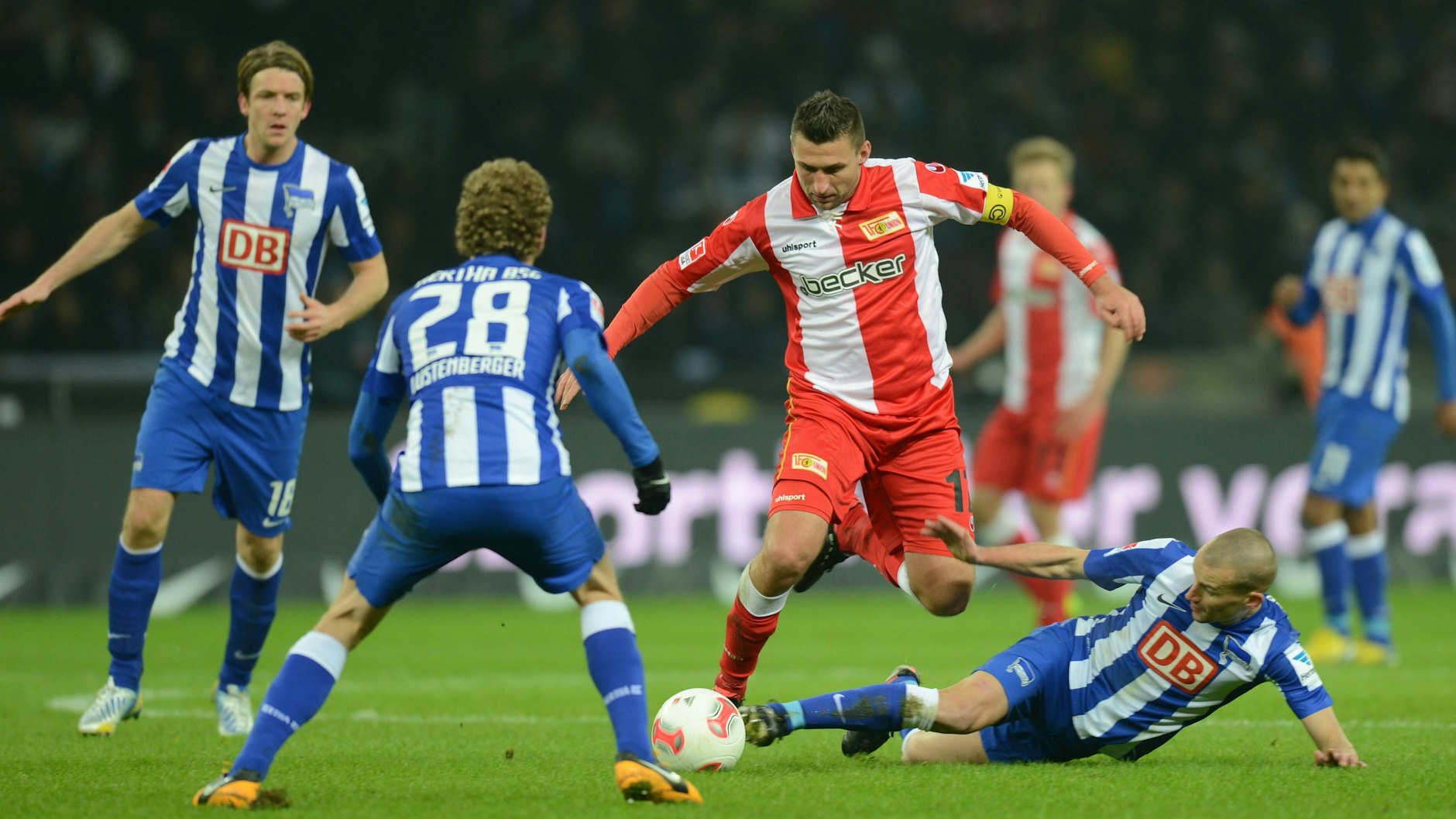 Als Aktiver machte Torsten Mattuschka als Union-Kapitän Hertha zu schaffen, nahm es auch mal locker mit drei Blau-Weißen auf.