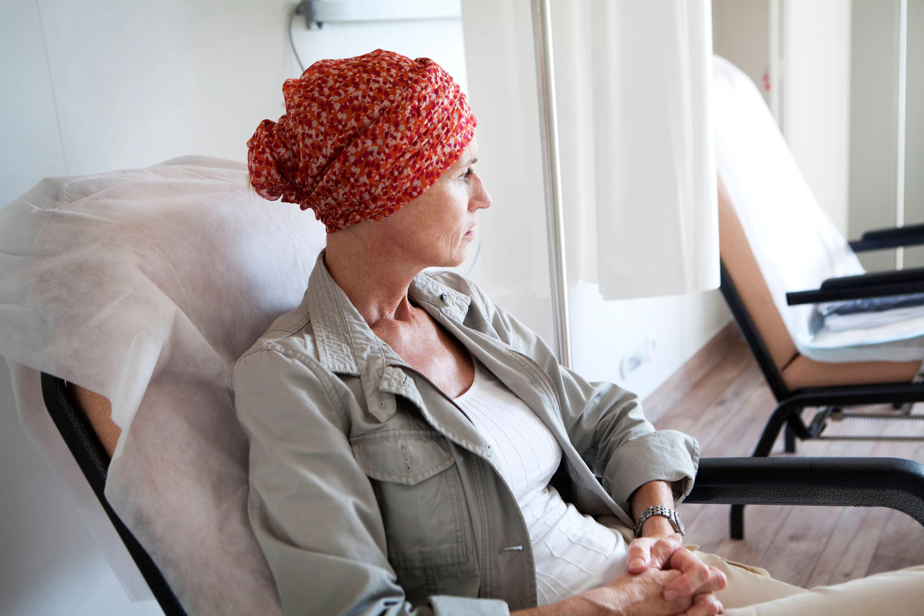 Patientin während einer Chemotherapie