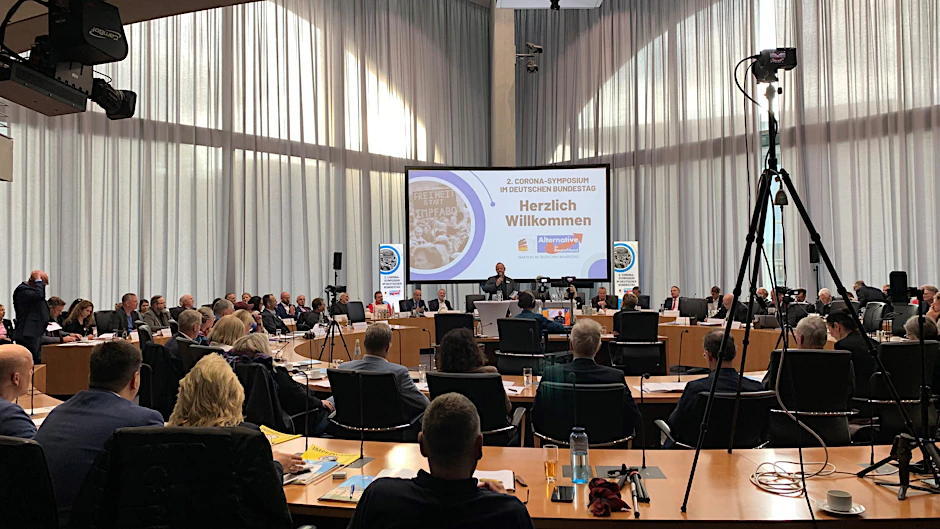 Das zweite Corona-Symposium der AfD fand vom 11. bis zum 12. November 2023 im Bundestag statt.