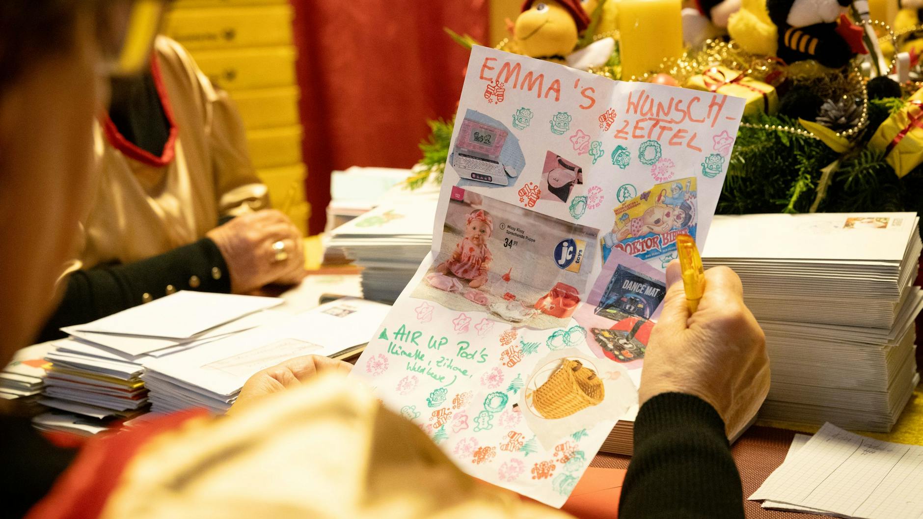 Bei ihrer Wunschzettel-Gestaltung sind die Kinder häufig sehr kreativ.