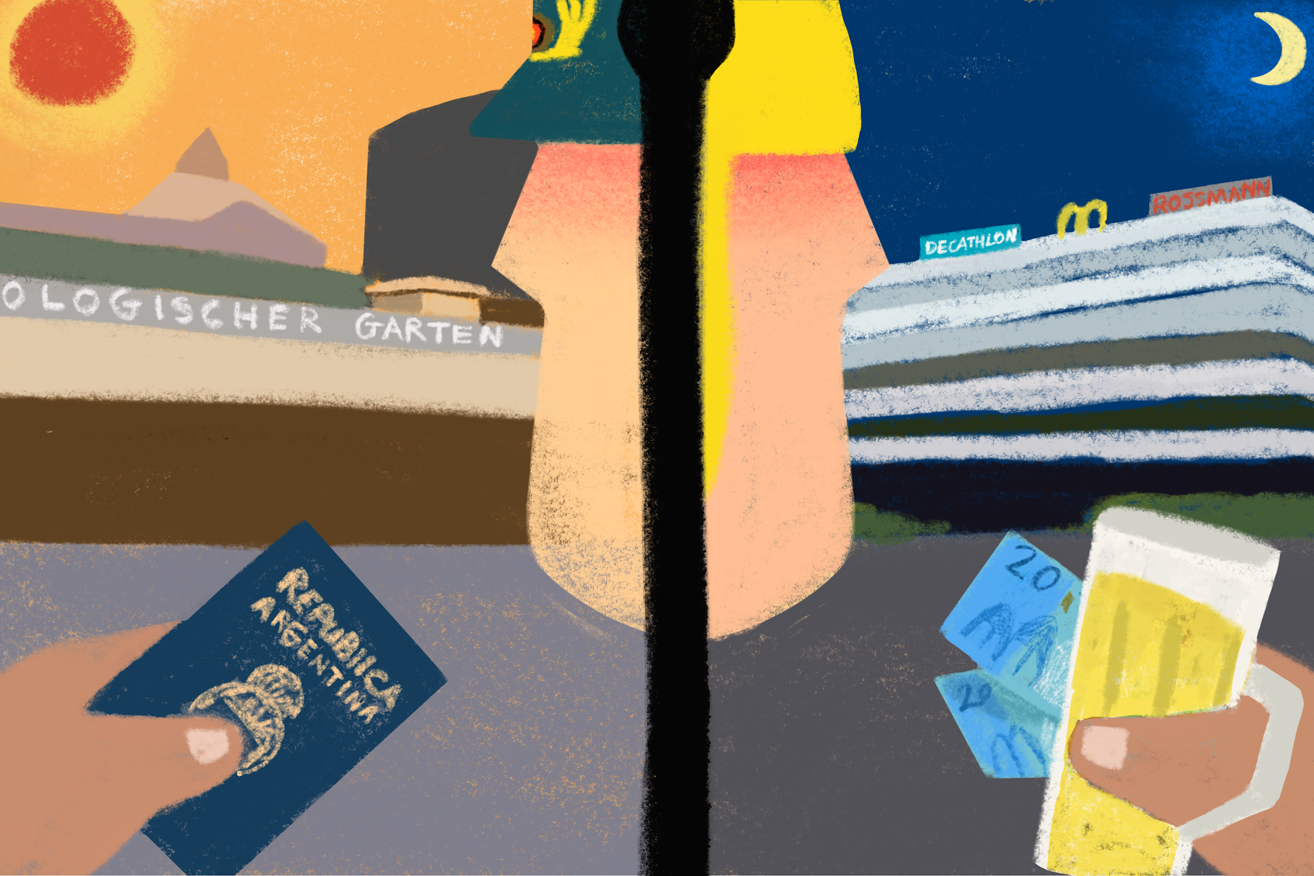 Viele Geschäfte und keine Passkontrolle am U-Bahnhof: wie sich Berlin in den Augen eines Argentiniers in den vergangenen vierzig Jahren verändert hat.