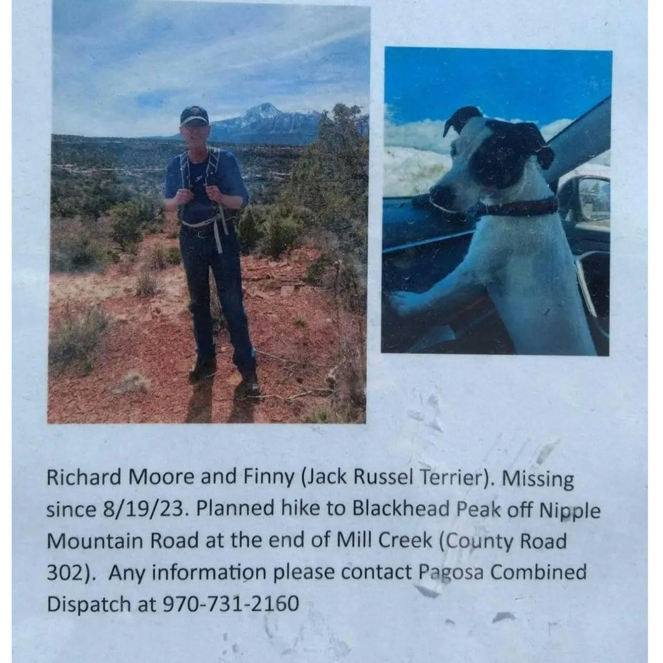 So suchte Moores Familie nach Rich und Hund Finney.
