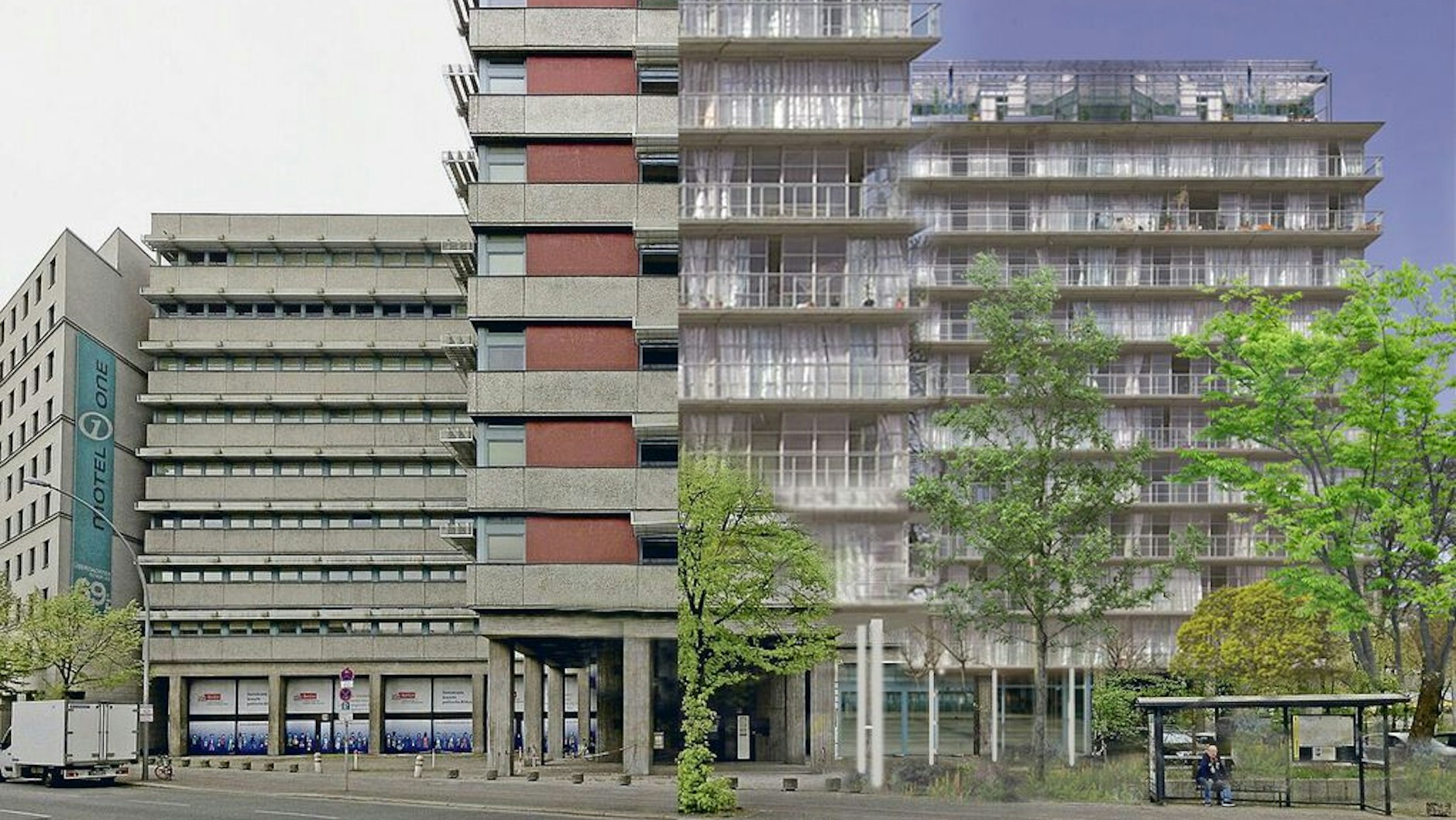 Idee für einen Umbau des Hochhauses An der Urania.