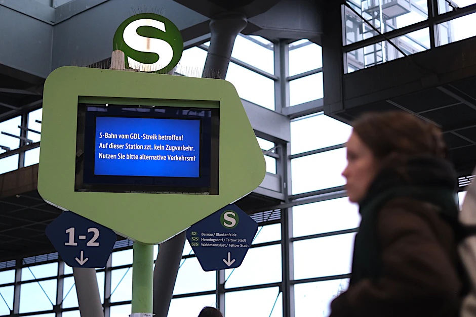 Ab Donnerstag streikt die Bahn. Viele S-Bahnen in Berlin fallen dann aus.