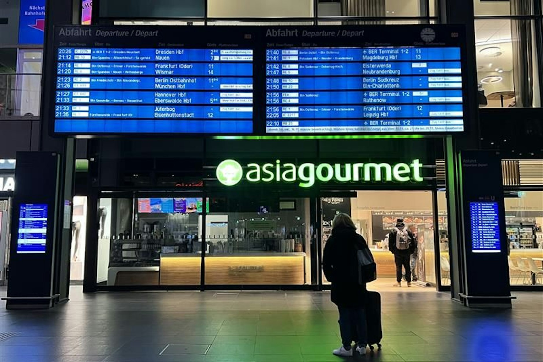 Berliner Hauptbahnhof: Momentaufnahme kurz nach Beginn des jüngsten GDL-Warnstreiks