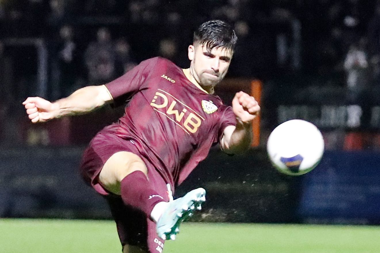 David Haider ist heute nicht so sehr in der Offensive gefragt, er soll eher die Abwehr des BFC Dynamo zusammenhalten.