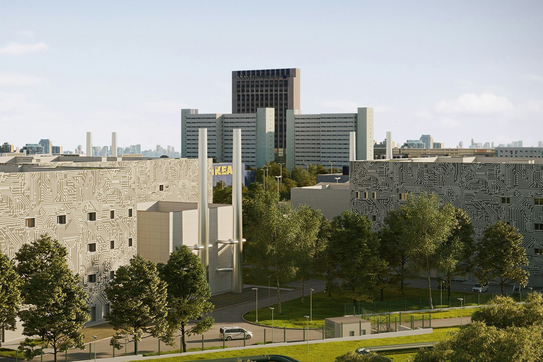 Gleich hinter Ikea in Lichtenberg soll Berlins größtes Rechenzentrum gebaut werden.