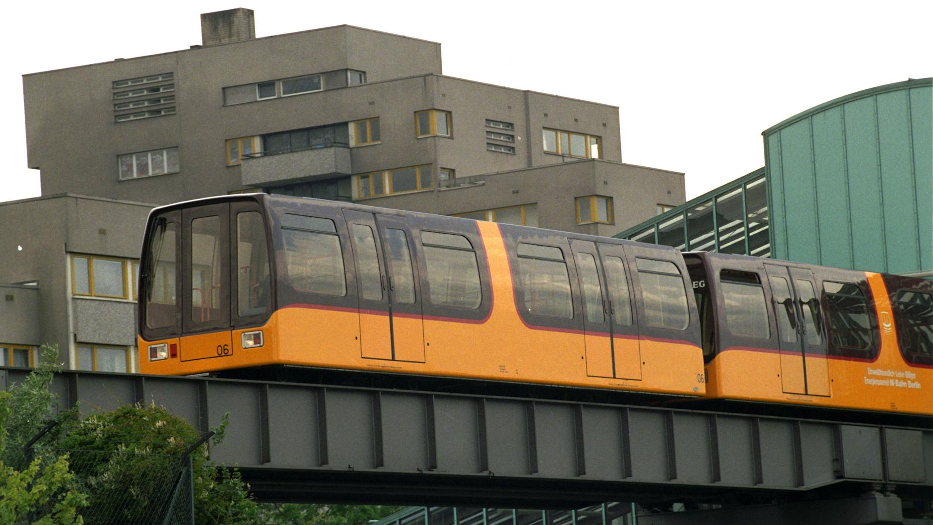 Die Berliner Magnetbahn im Jahr 1991.