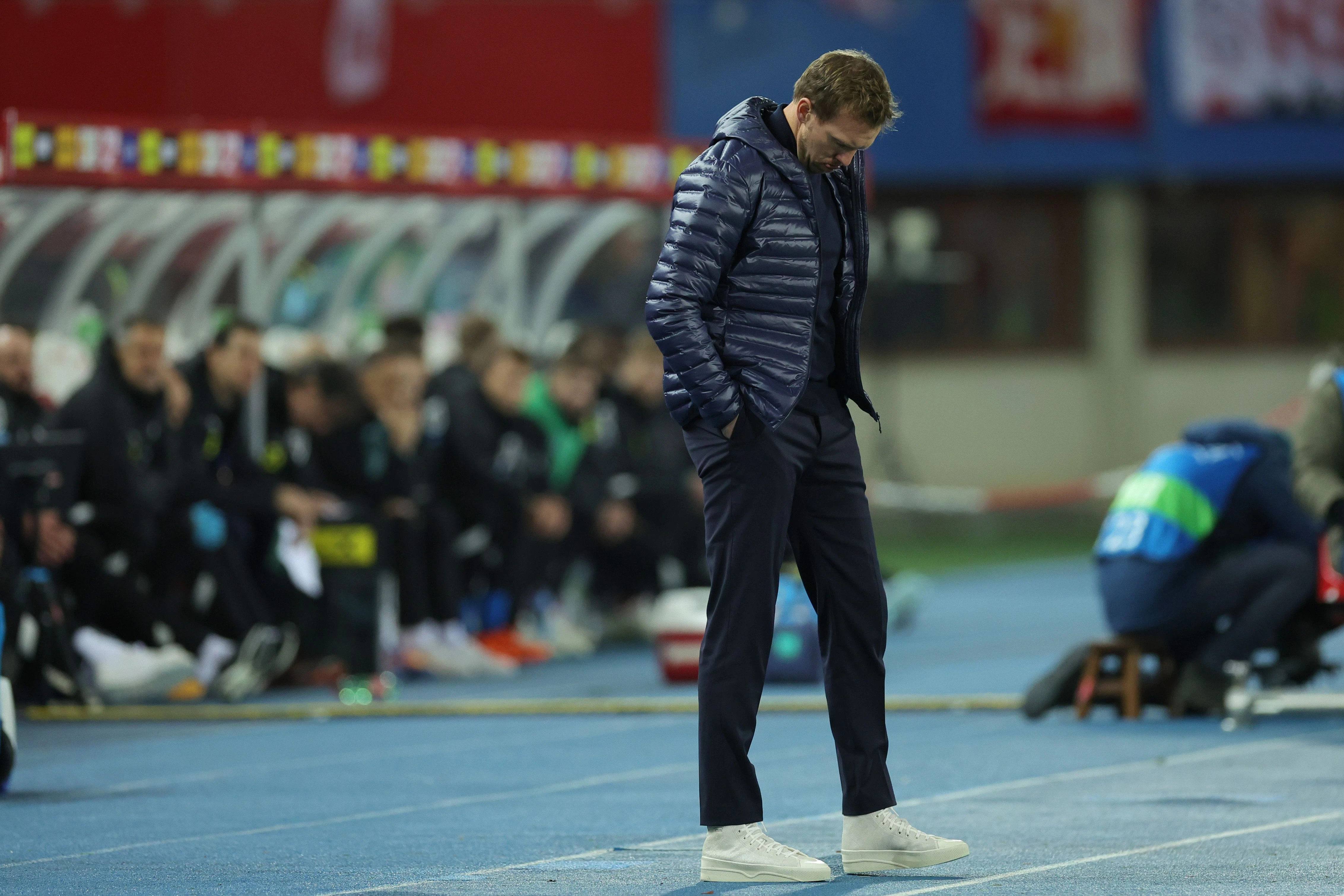 Schon ziemlich angeschlagen: Bundestrainer Julian Nagelsmann