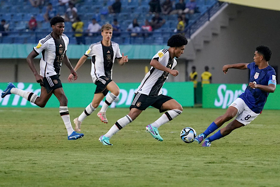 Die deutsche U17-Auswahl hatte bei der WM 3:2 im Achtelfinale gegen die USA gewonnen.  