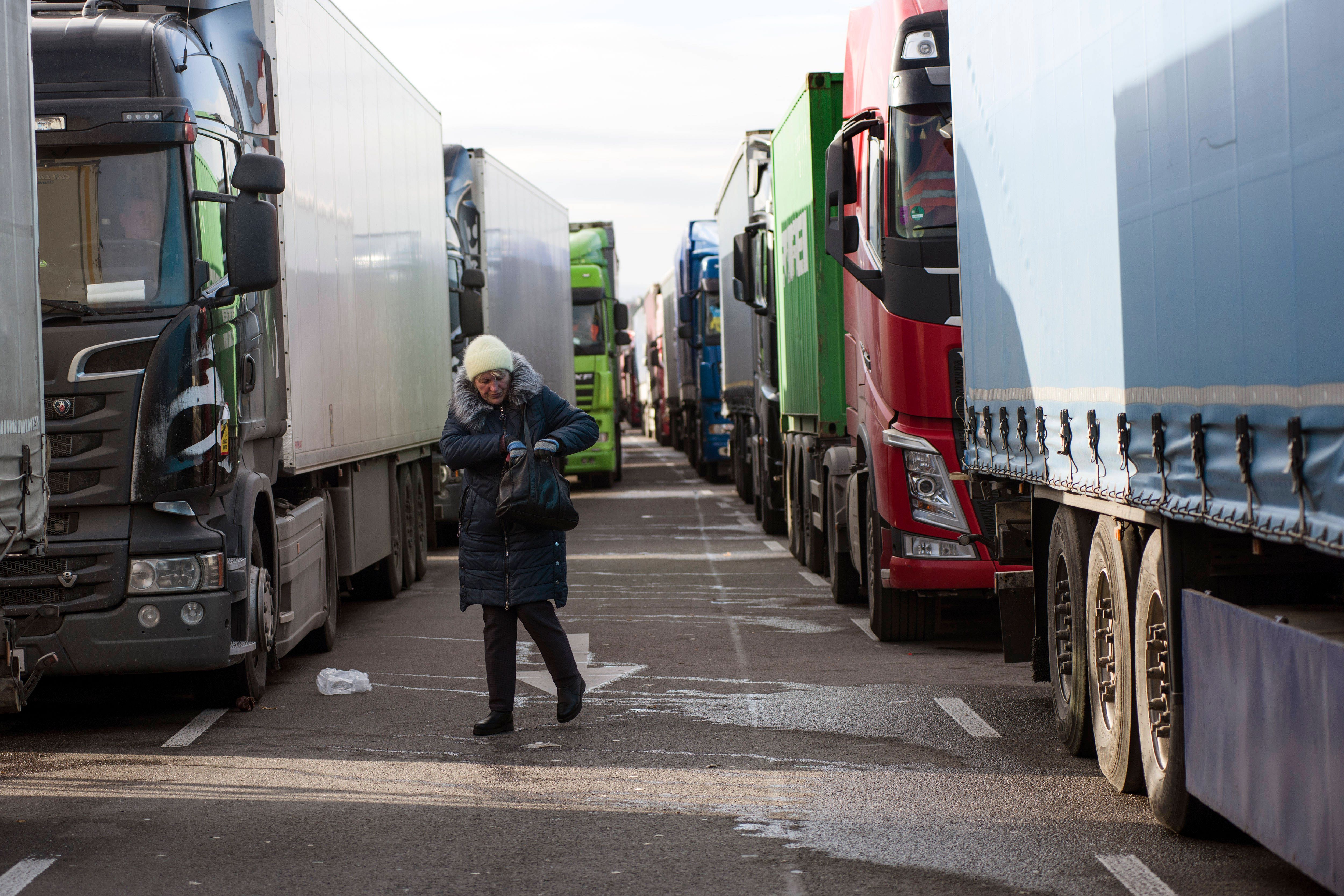 Lkw-Blockade An Der Grenze Zwischen Der Ukraine Und Polen Eskaliert