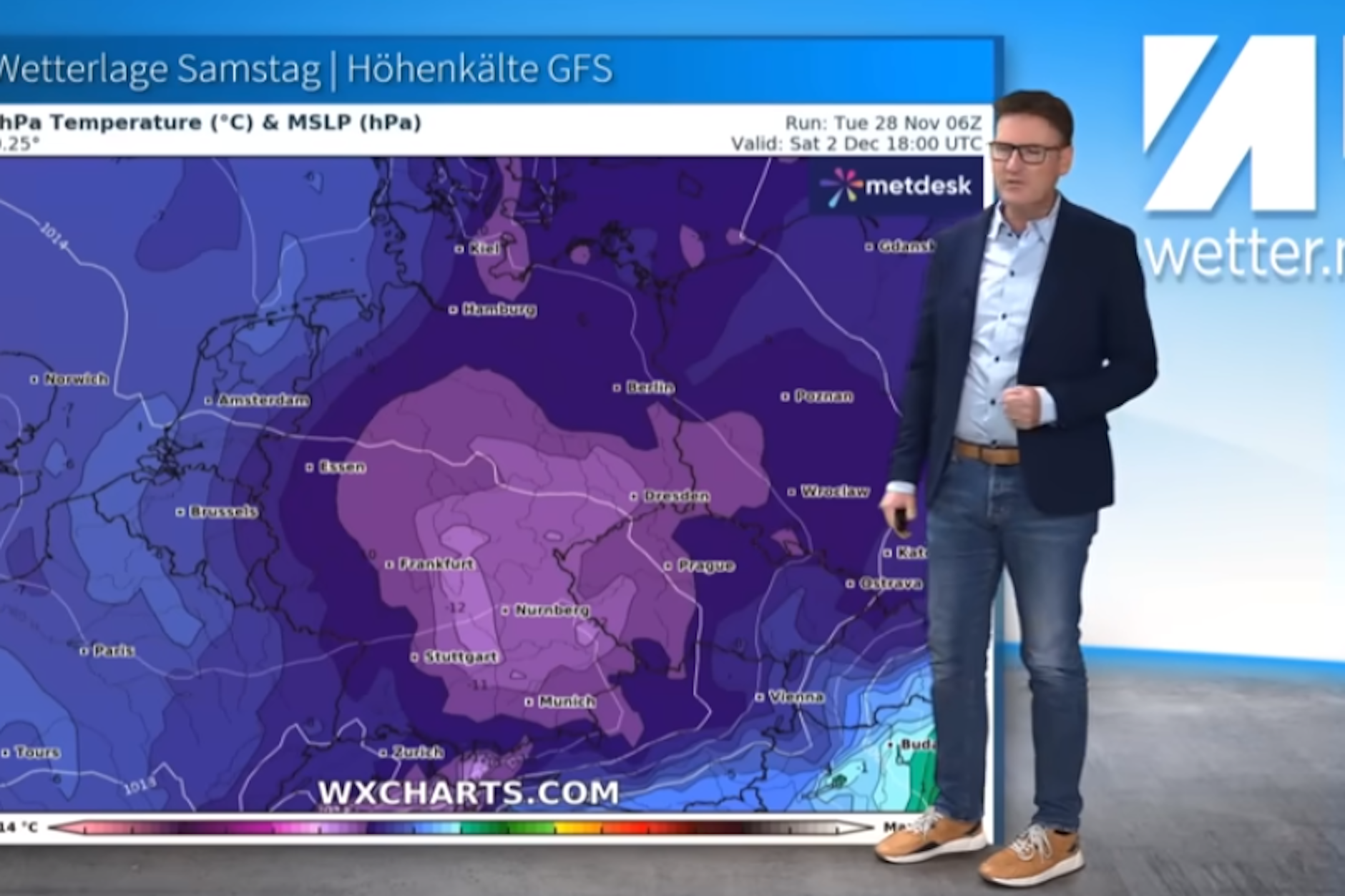 Ein Kälte-Ei legt sich am Wochenende über Deutschland, bringt richtig kalte Temperaturen, erklärt Wetter-Experte Dominik Jung.