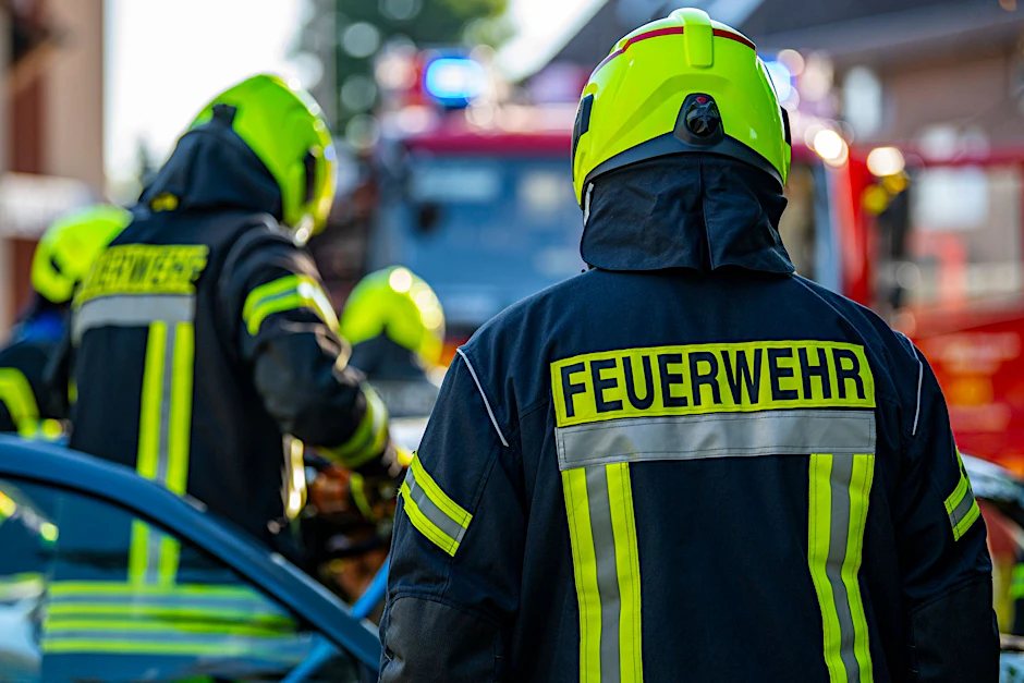 ARCHIV - Einsatzkräfte der Feuerwehr bei einem Übungseinsatz.  