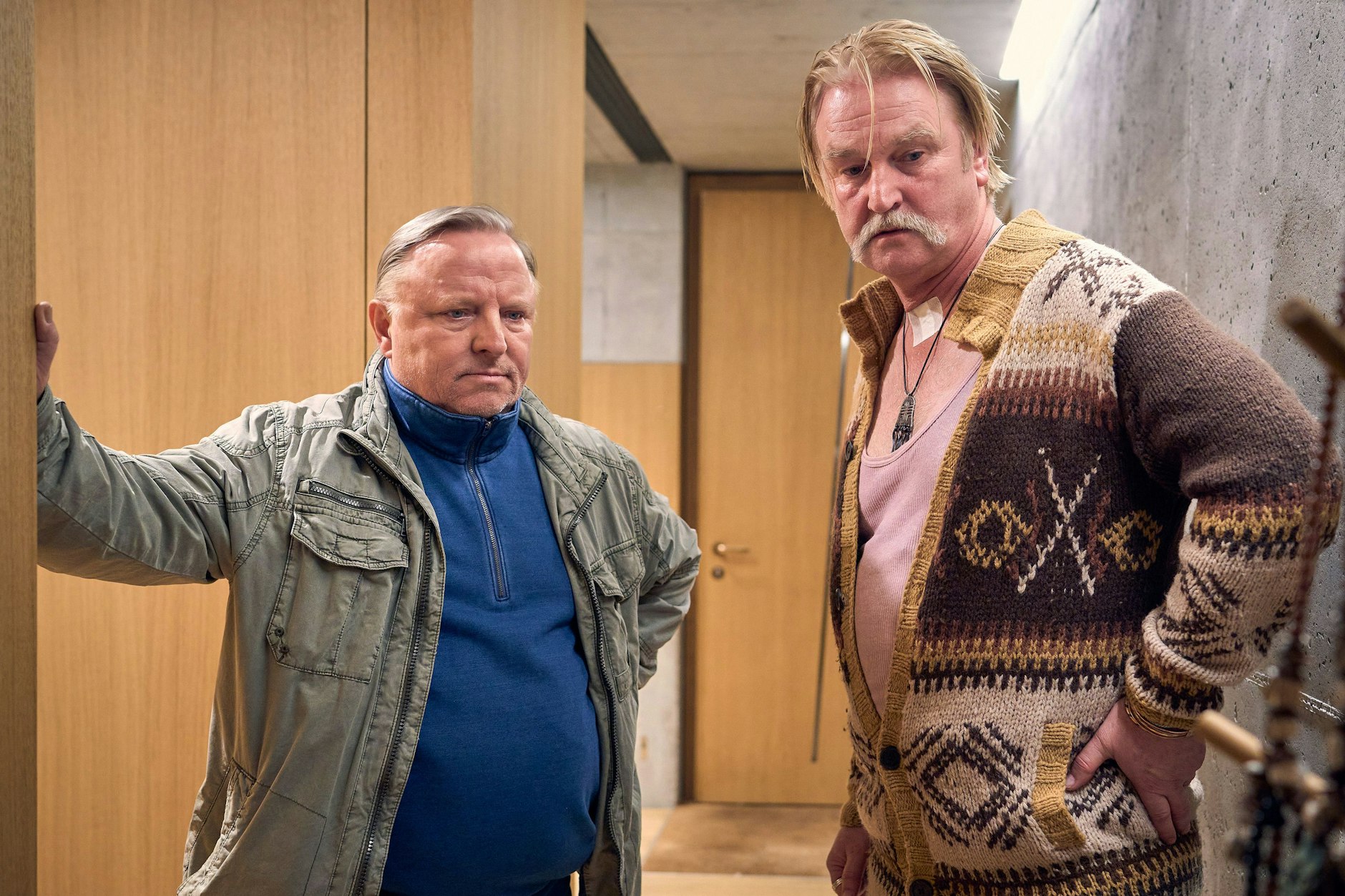 „Tatort“ Münster mit Axel Prahl und Detlev Buck als ehemalige Schulkameraden Frank Thiel und Hotte Koslowski alias Stan Gold (v.l.)