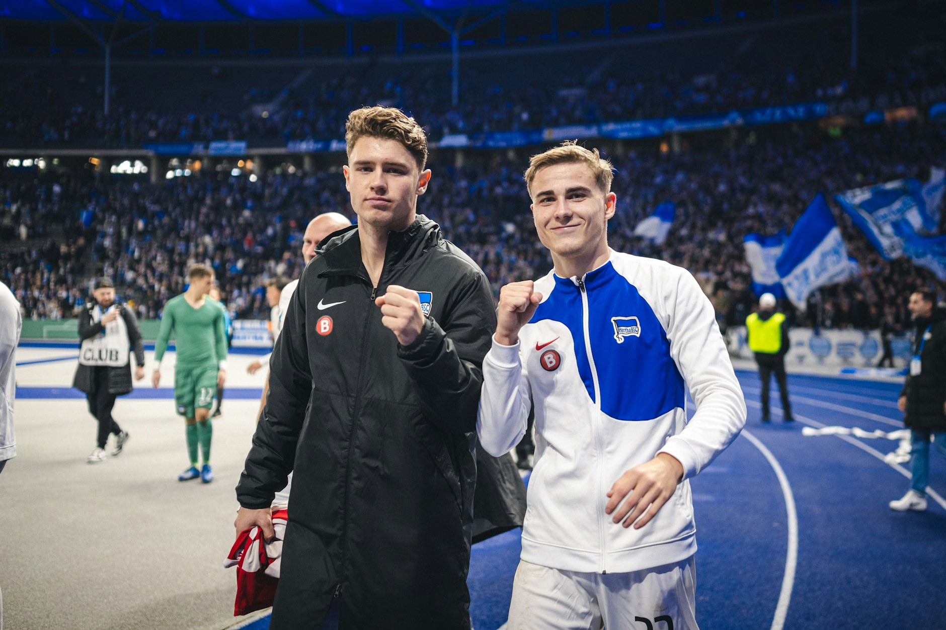 Linus Gechter (19) und Marten Winkler (r., 21) sind nur zwei von vielen Talenten, die bei Hertha BSC Leistung bringen. Das soll auch der HSV im Pokal spüren. 