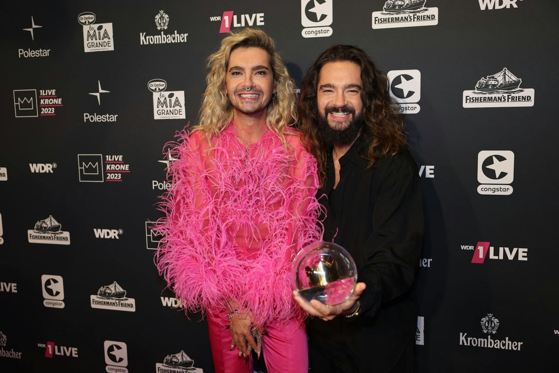 Tom (r) und Bill Kaulitz gewinnen den Preis «Beste Unterhaltung».