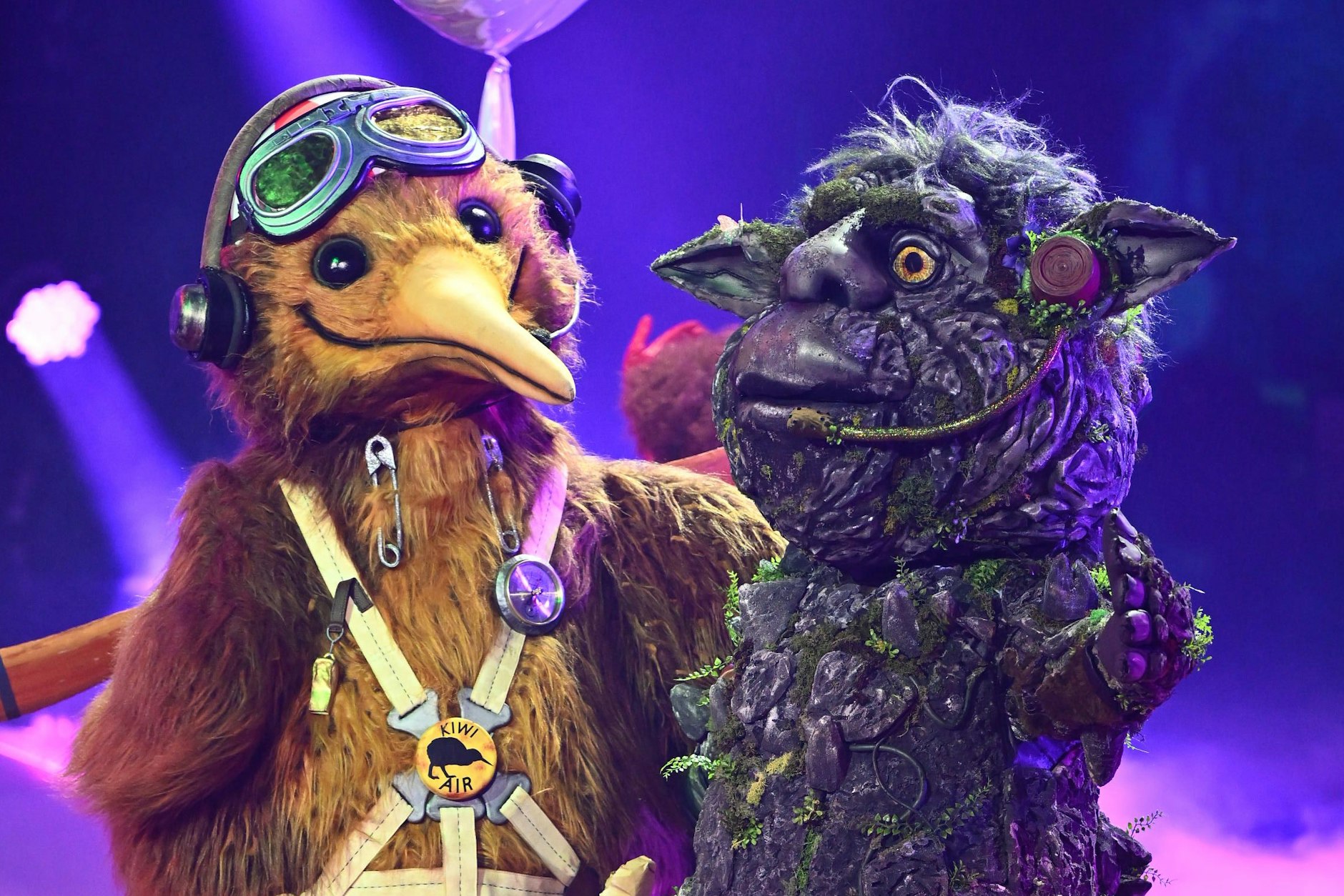 Zwei der Favoriten in der aktuellen Staffel von „Masked Singer“: Der Troll und der Kiwi.
