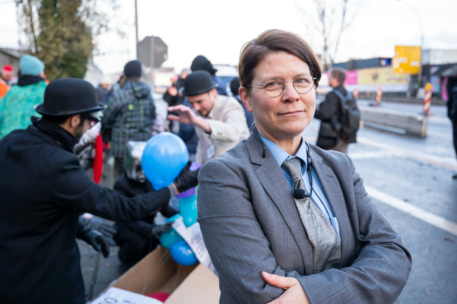 Manon Gerhardt protestiert gegen die Carbon-Management-Strategie.