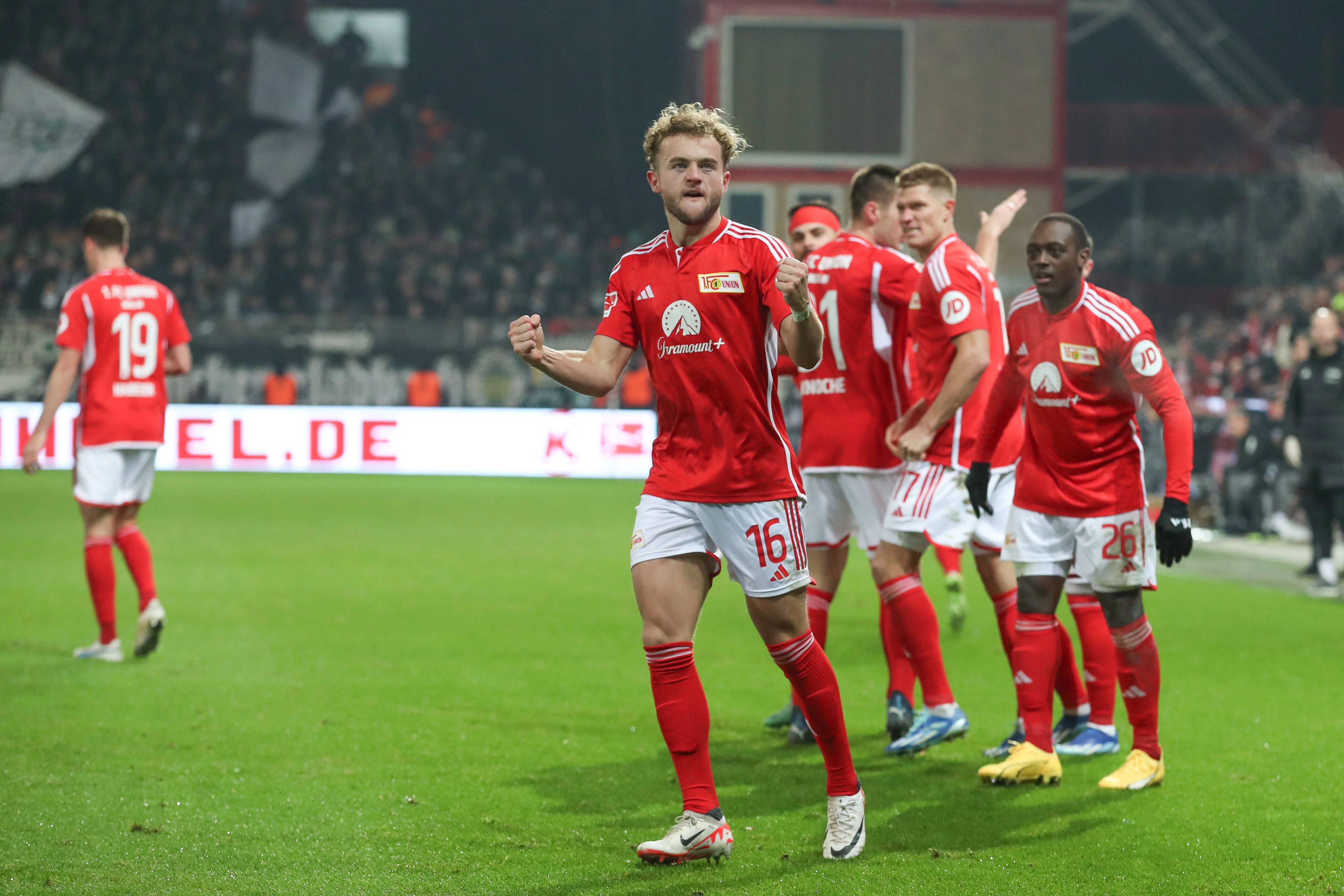 Benedict Hollerbach war bester Unioner, traf gegen Gladbach zum 2:0.&nbsp;