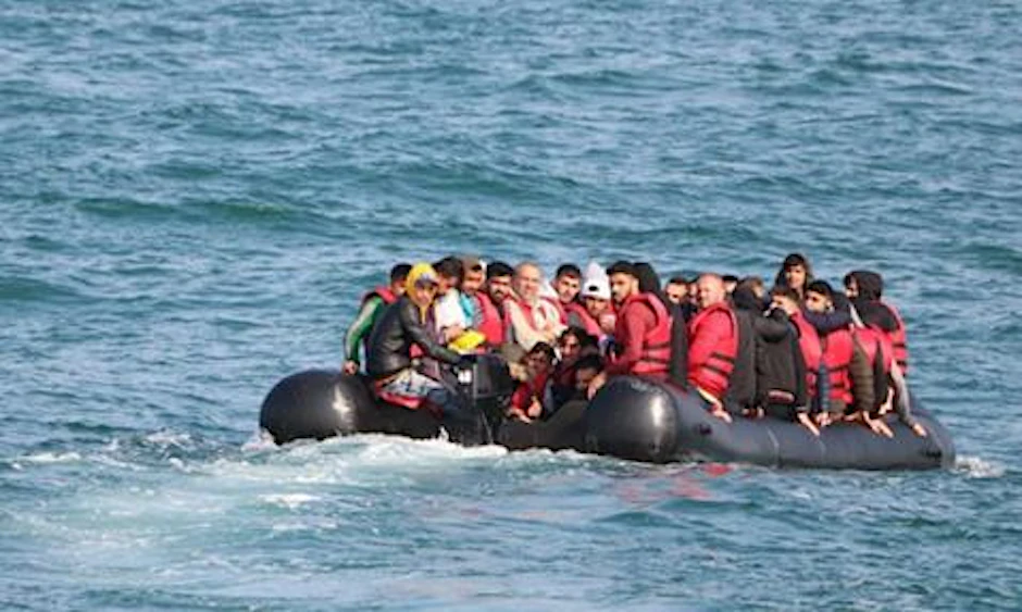 Flüchtlinge auf dem Meer.