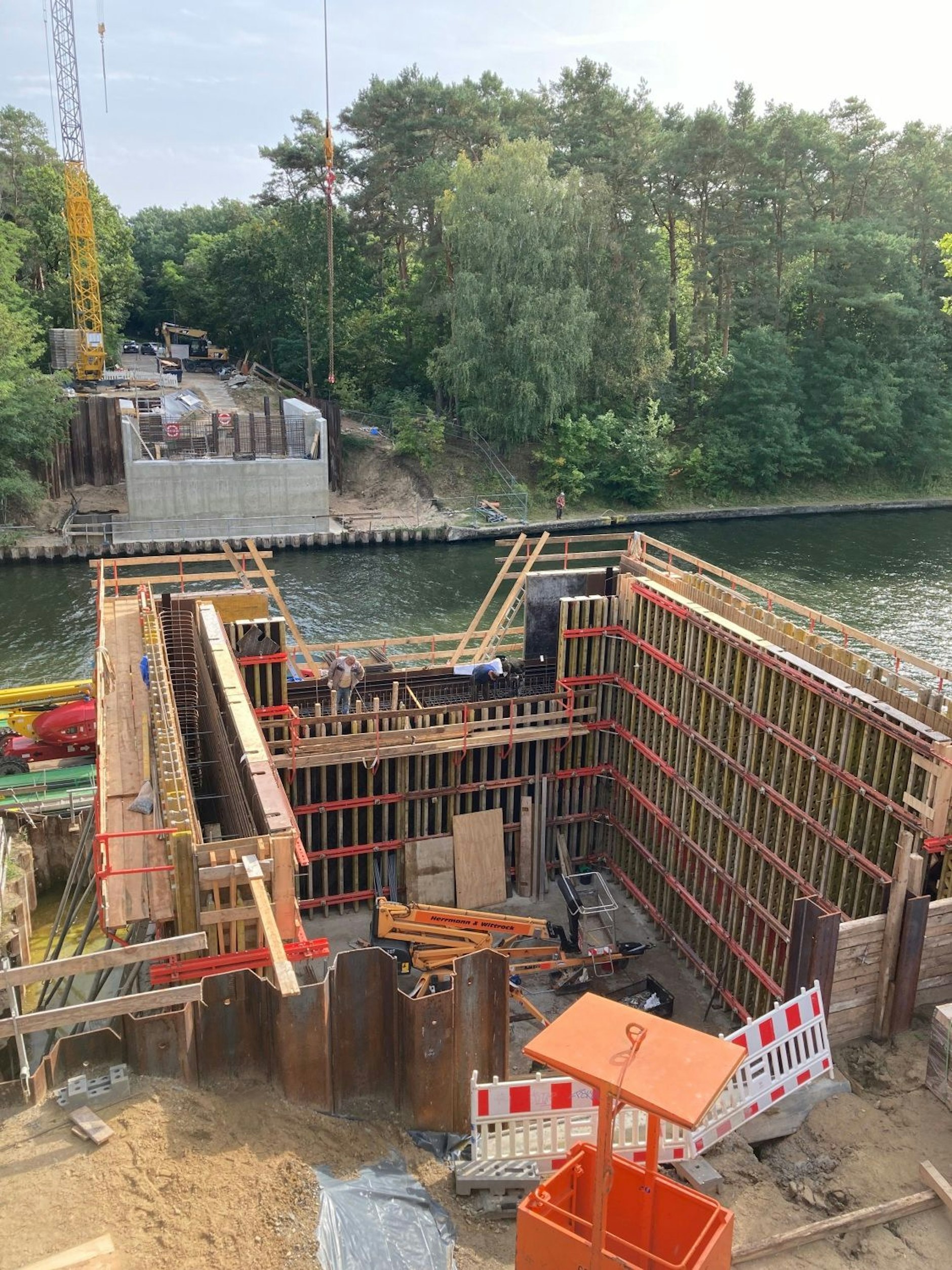 So sah die Brückenbaustelle noch im Oktober 2023 aus.