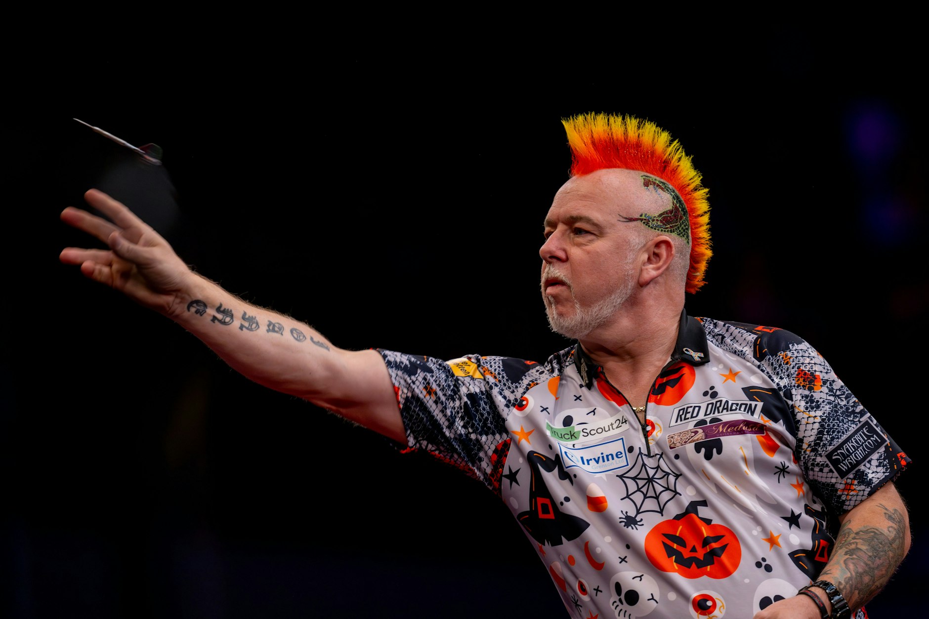 Der Paradiesvogel: Peter Wright ist einer der Favoriten bei der am Freitag beginnenden Darts-WM.