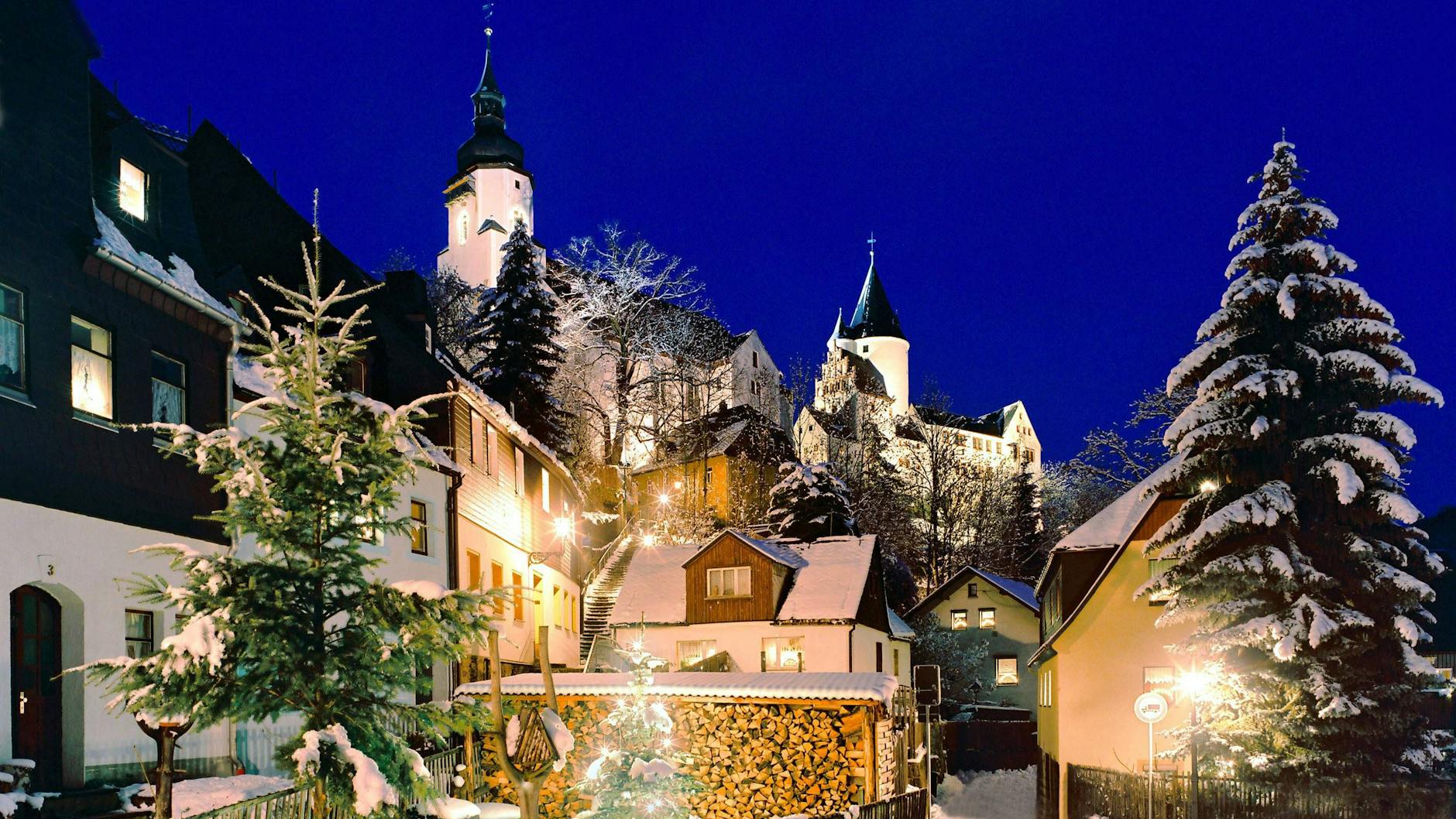 Das Häuschen vom Cover der Platte Bald nun ist Weihnachtszeit steht noch heute - in Schwarzenberg im Erzgebirge!
