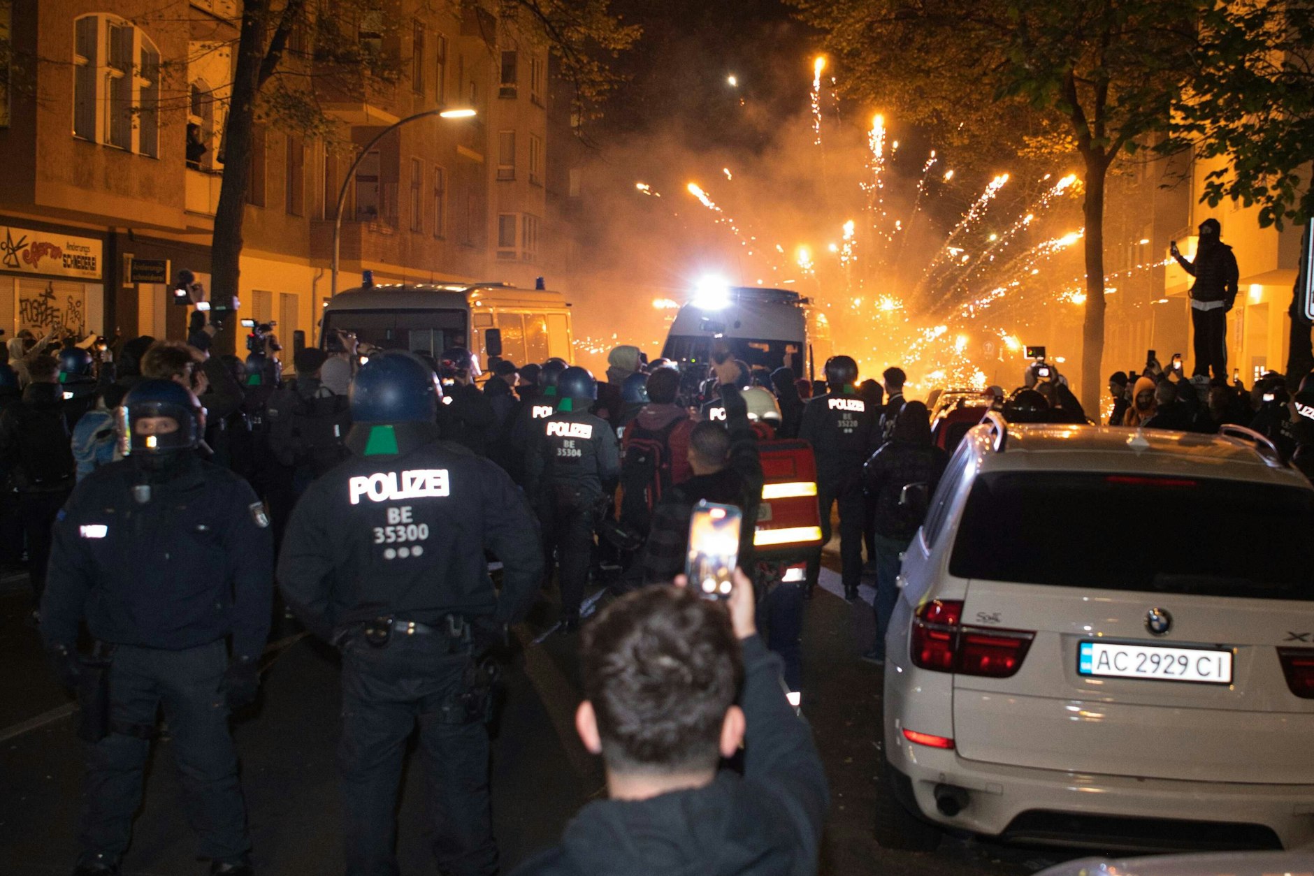 Am 18.10.2023 fand in Berlin eine nicht angemeldete propalästinensische Demonstration statt.