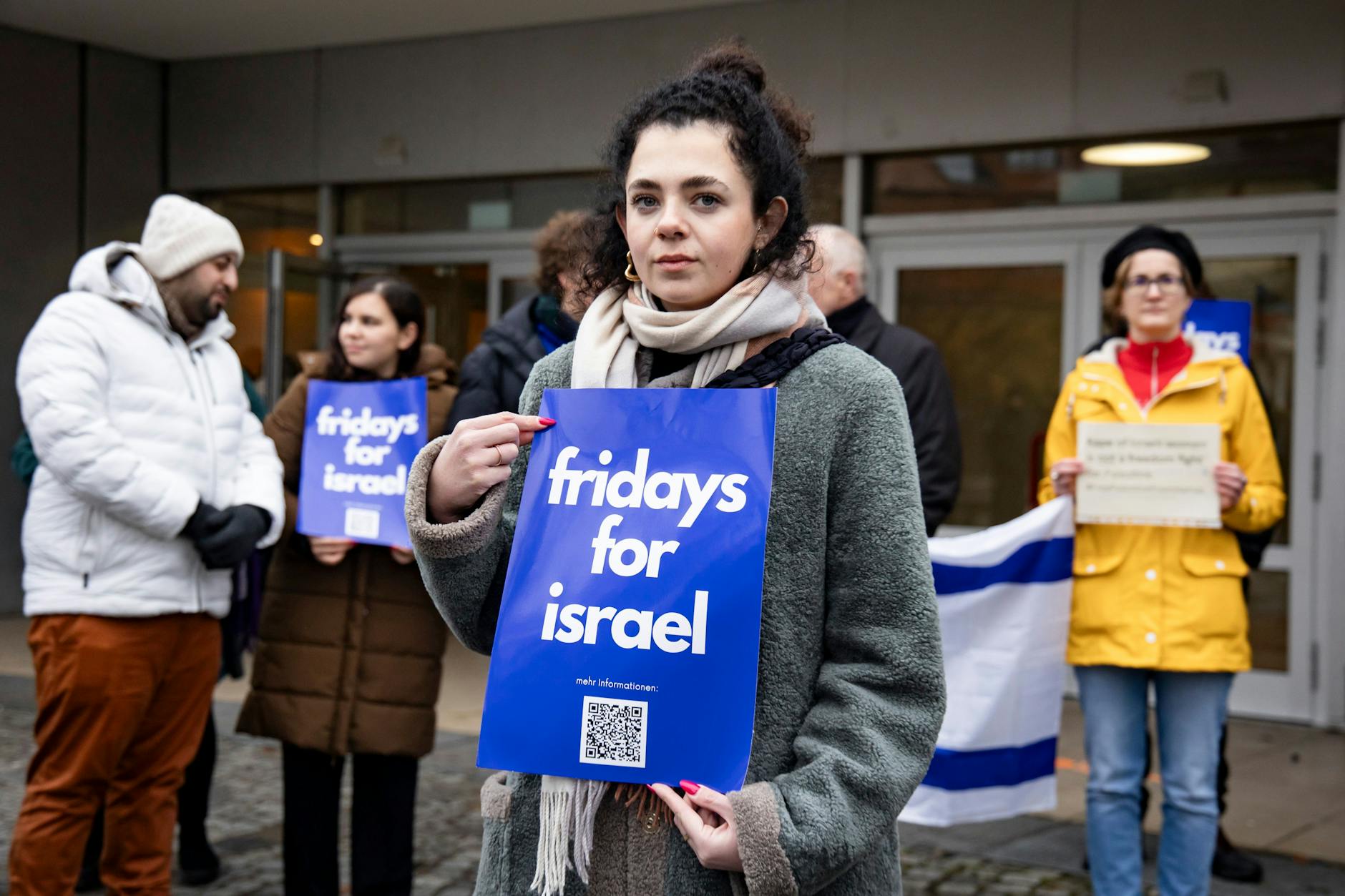 „Fridays for Israel“-Demonstration vor der Freien Universität: die Präsidentin der Jüdischen Studierendenunion Deutschlands (JSUD) Hanna Velier