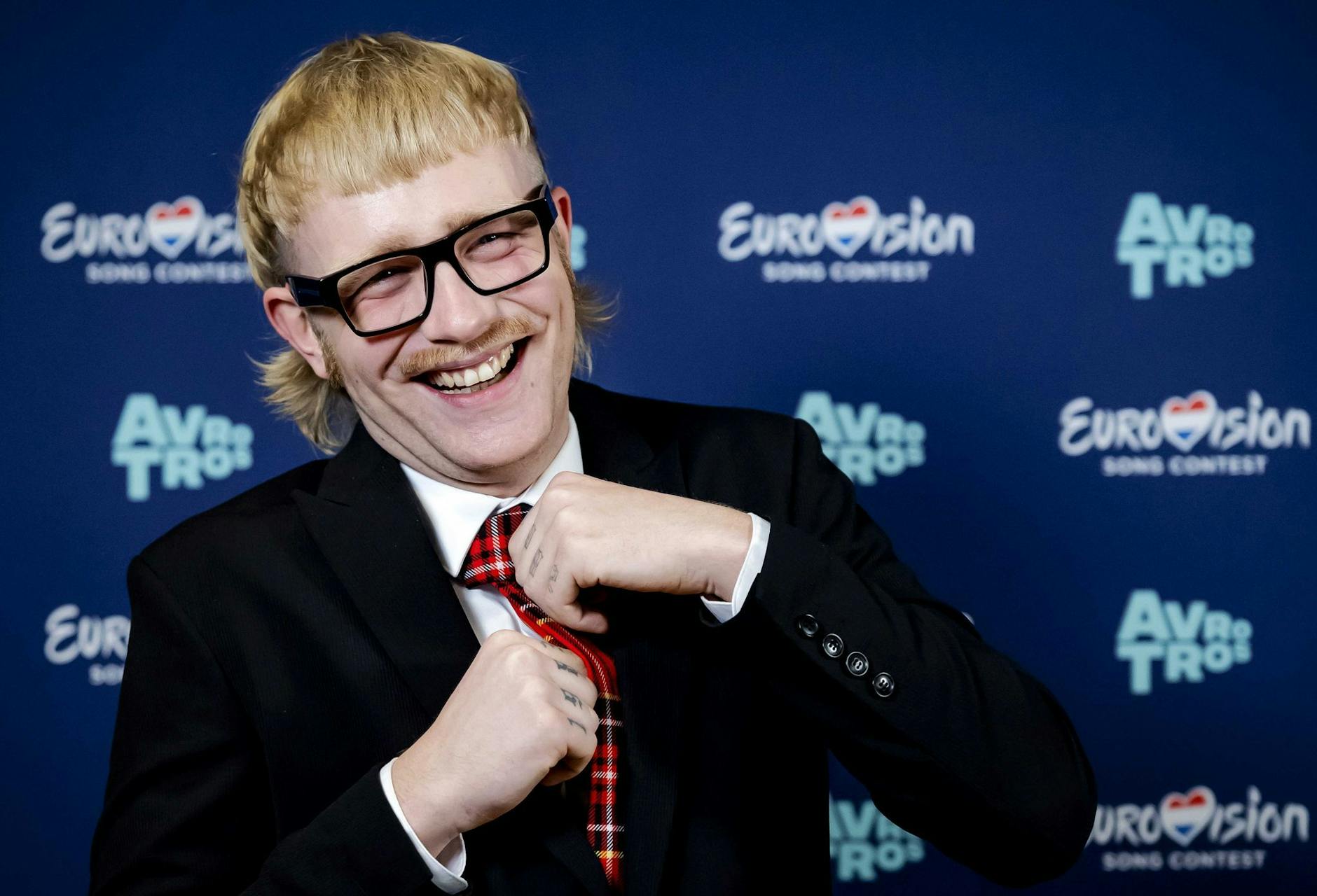 Joost Klein bei der Präsentation des niederländischen Beitrags zum Eurovision Song Contest 2024.