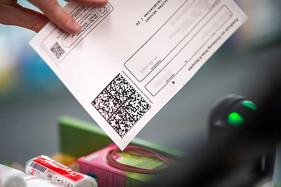 Ein Rezept mit QR-Code: Apotheker melden technische Probleme.