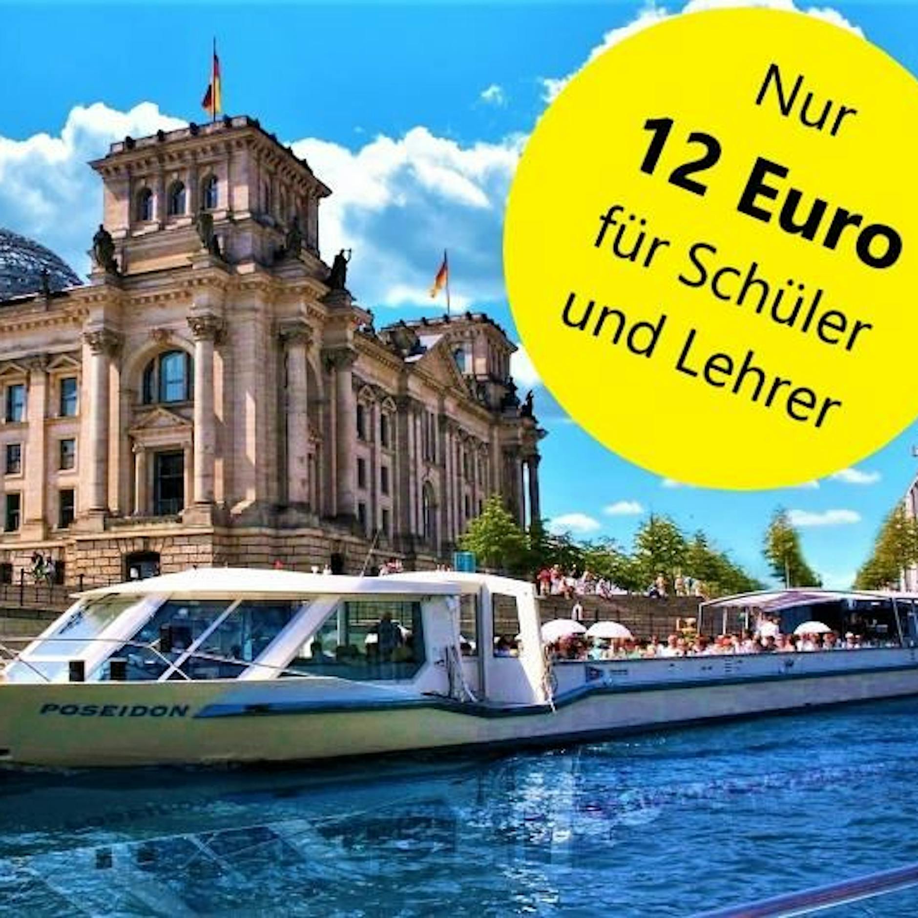 Schiffstour für Schulklassen Berlin 2024 Spree | 12 EUR Tickets!