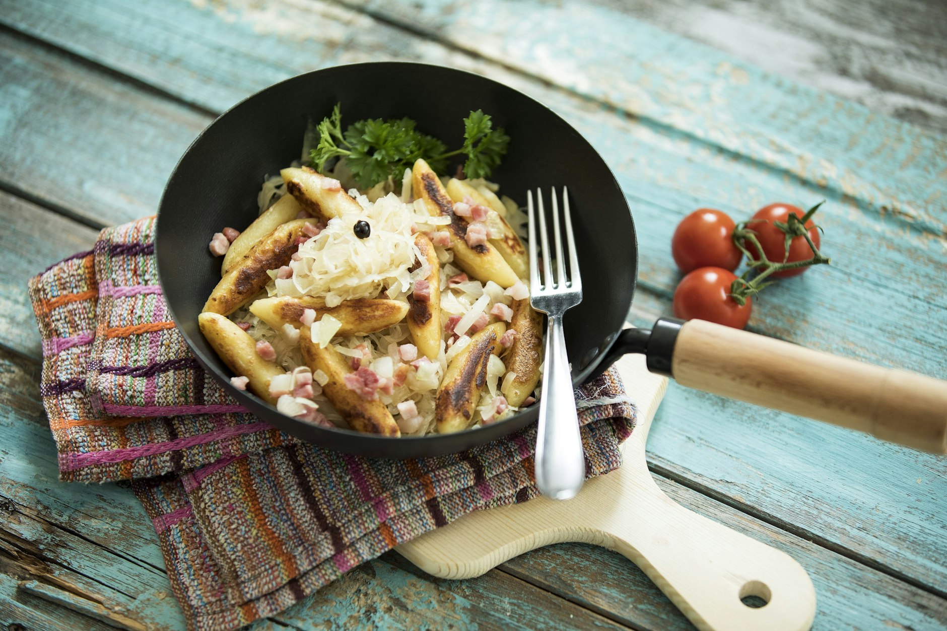 Schupfnudeln mit Kraut und Speck sind ein geniales Rezept für den Winter.