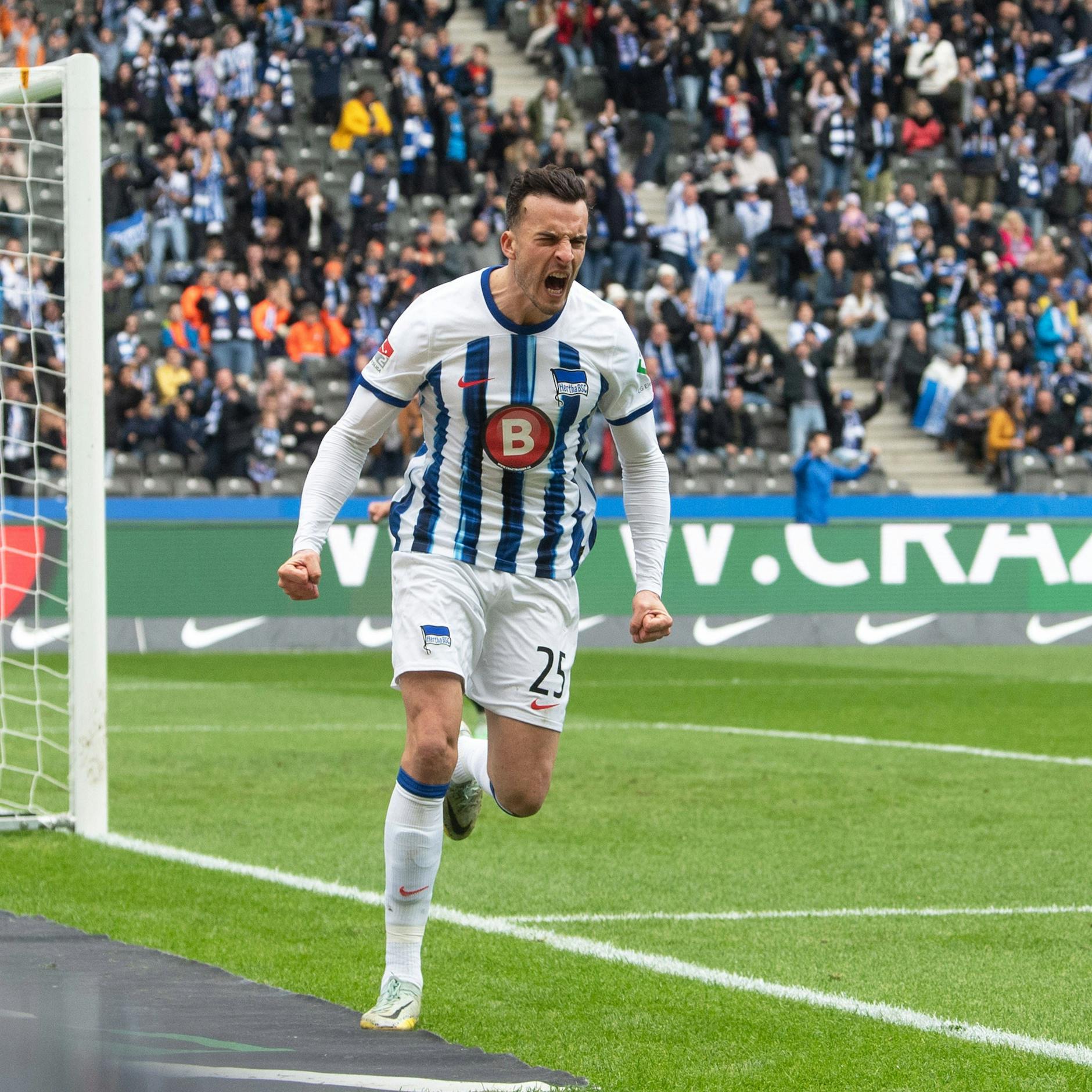 Er kam, sah und traf sofort! Stürmer Haris Tabakovic macht bei Hertha BSC alle froh.