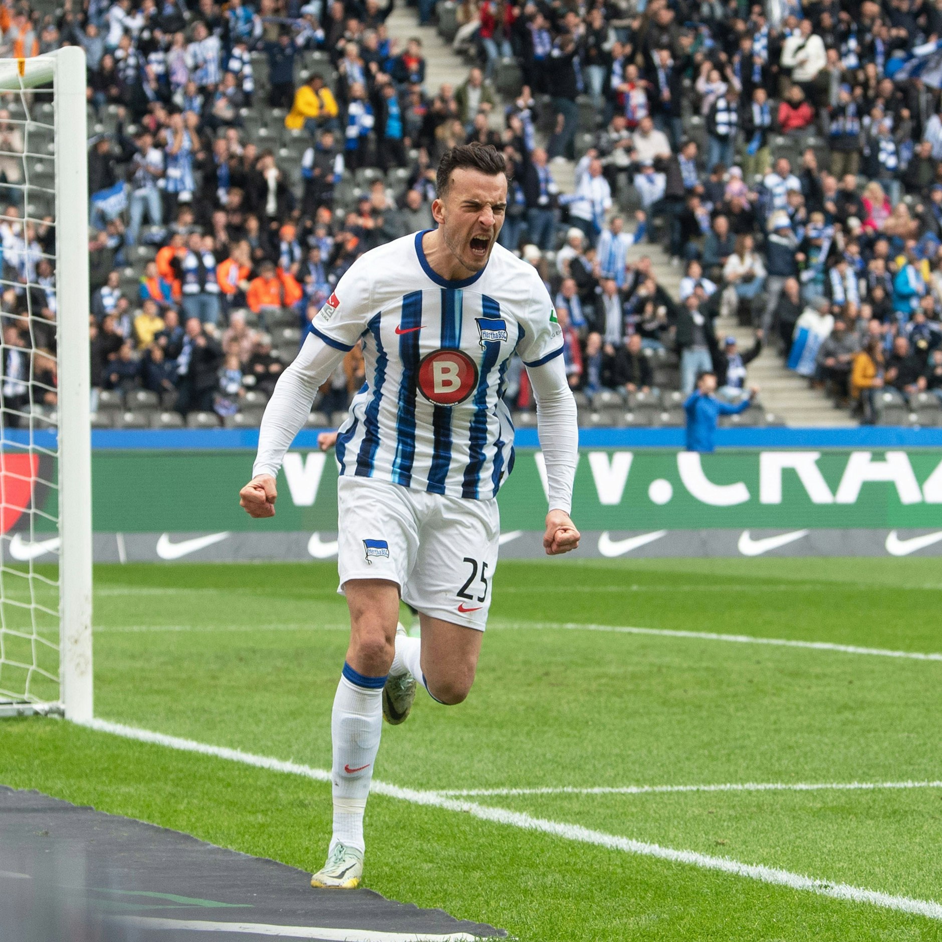 Er kam, sah und traf sofort! Stürmer Haris Tabakovic macht bei Hertha BSC alle froh.